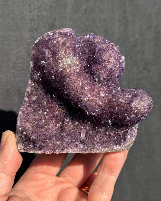 Amethyst Cluster cut base - Naturally one of a kind