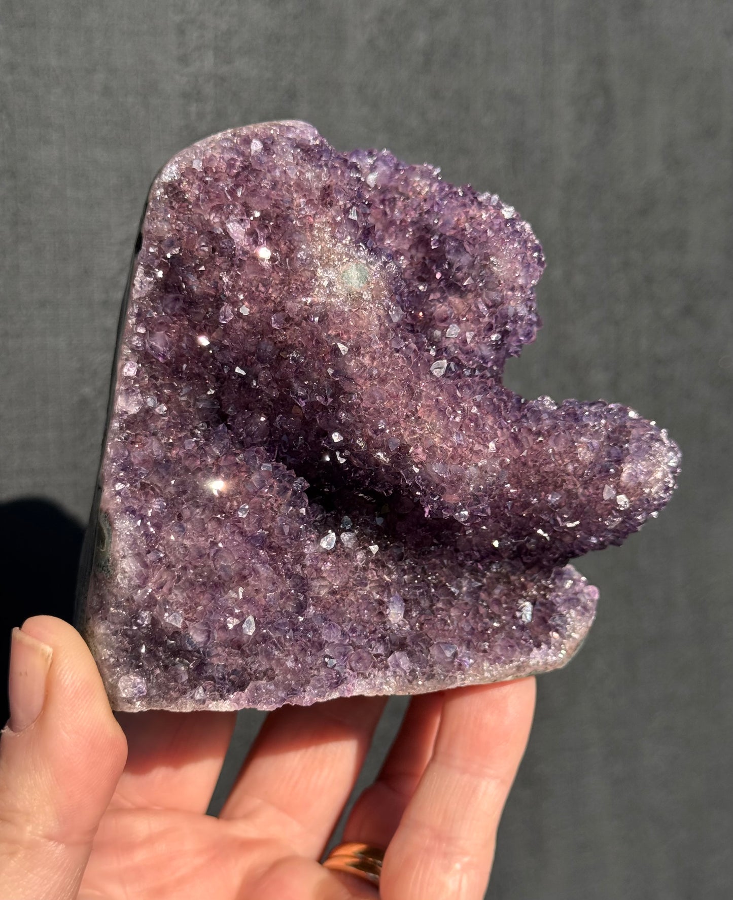 Amethyst Cluster cut base - Naturally one of a kind