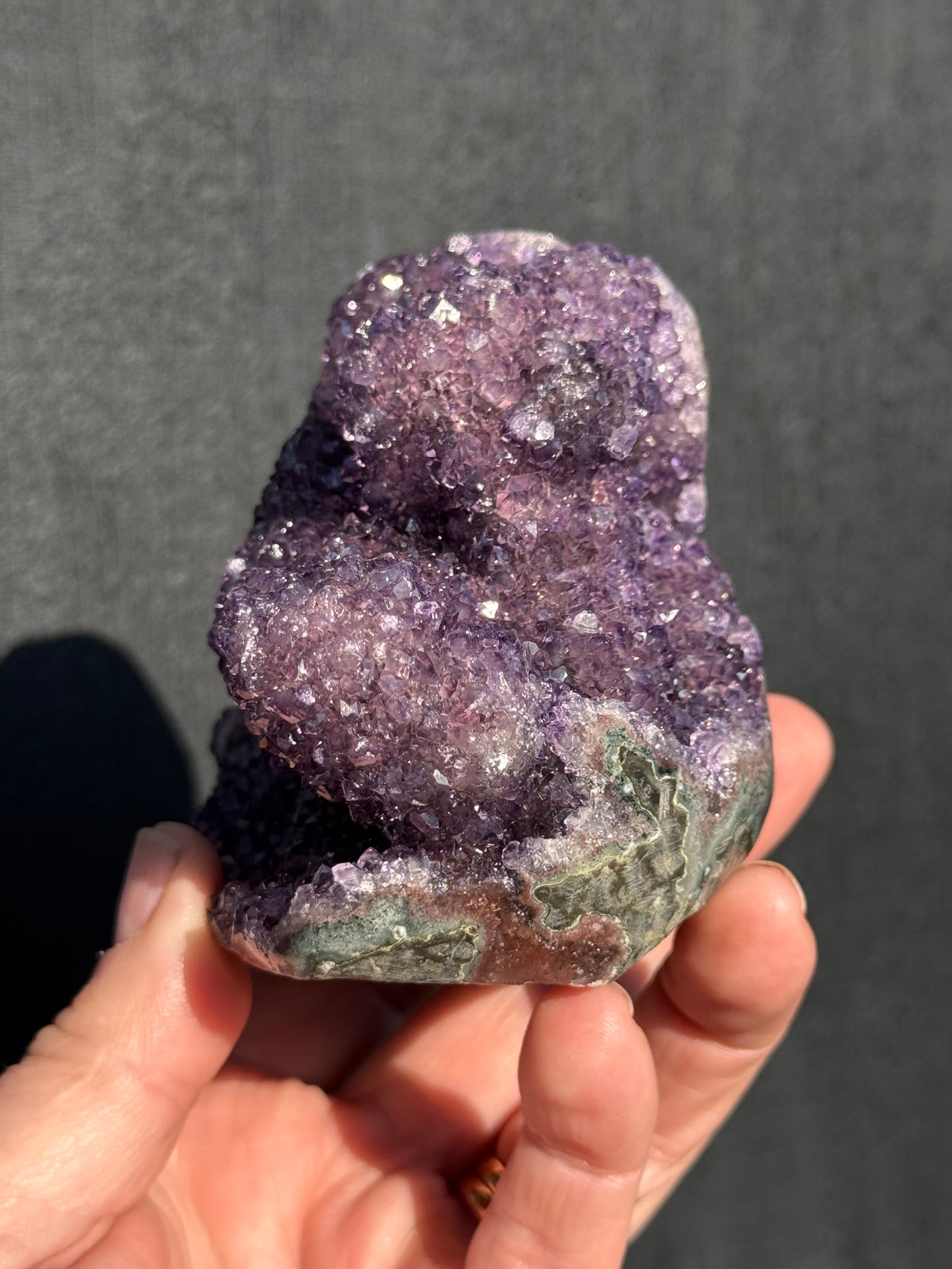 Amethyst Cluster cut base - Naturally one of a kind