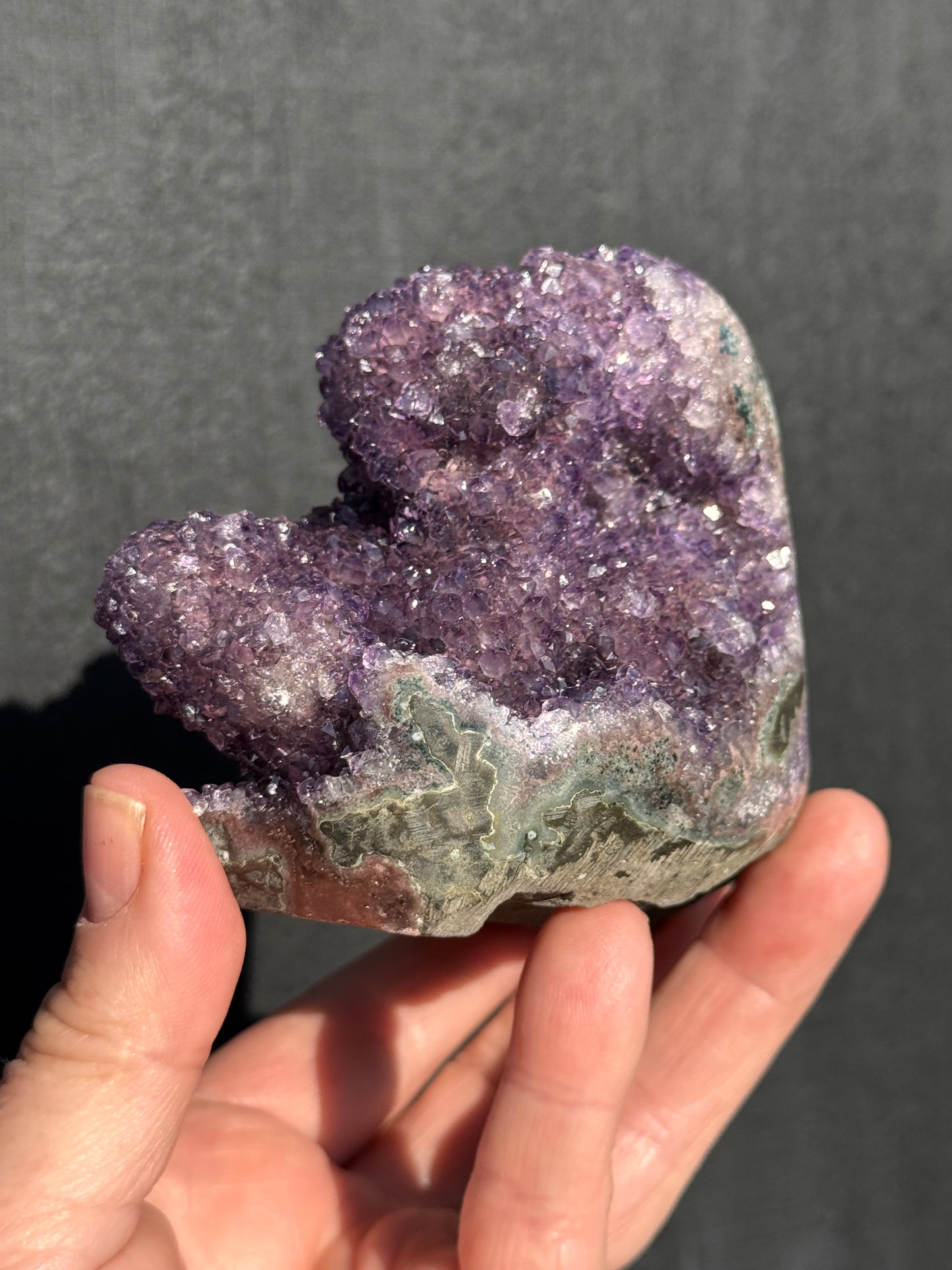 Amethyst Cluster cut base - Naturally one of a kind