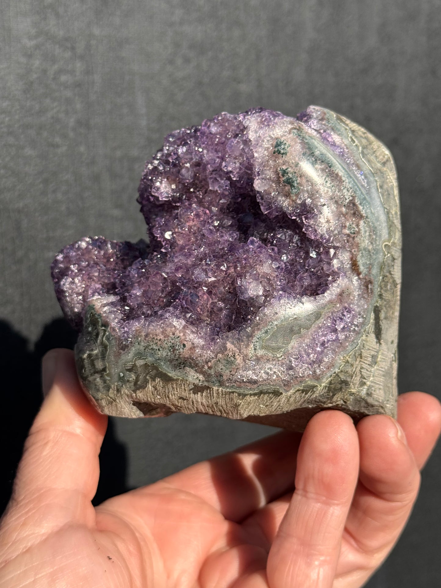 Amethyst Cluster cut base - Naturally one of a kind