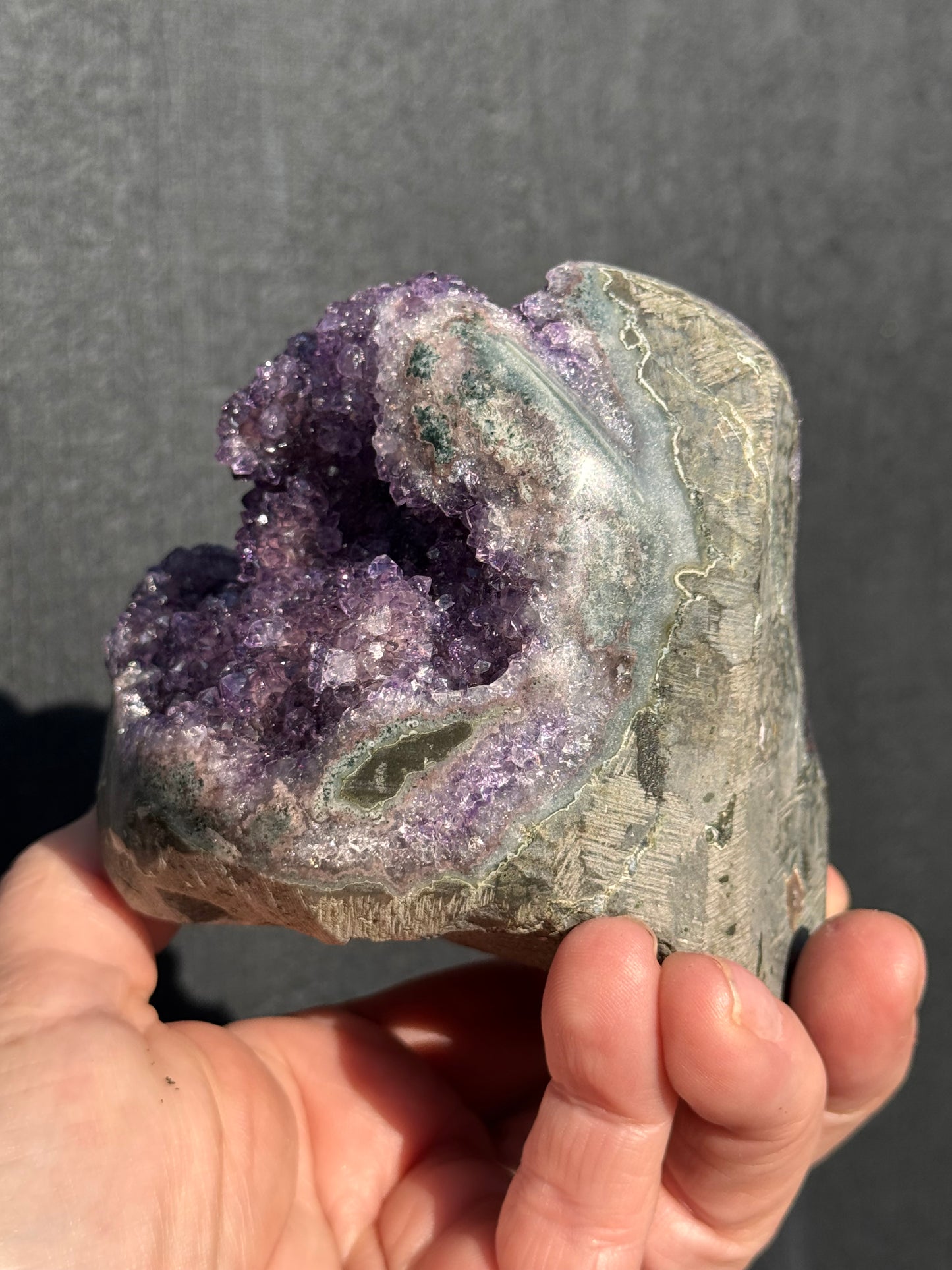 Amethyst Cluster cut base - Naturally one of a kind