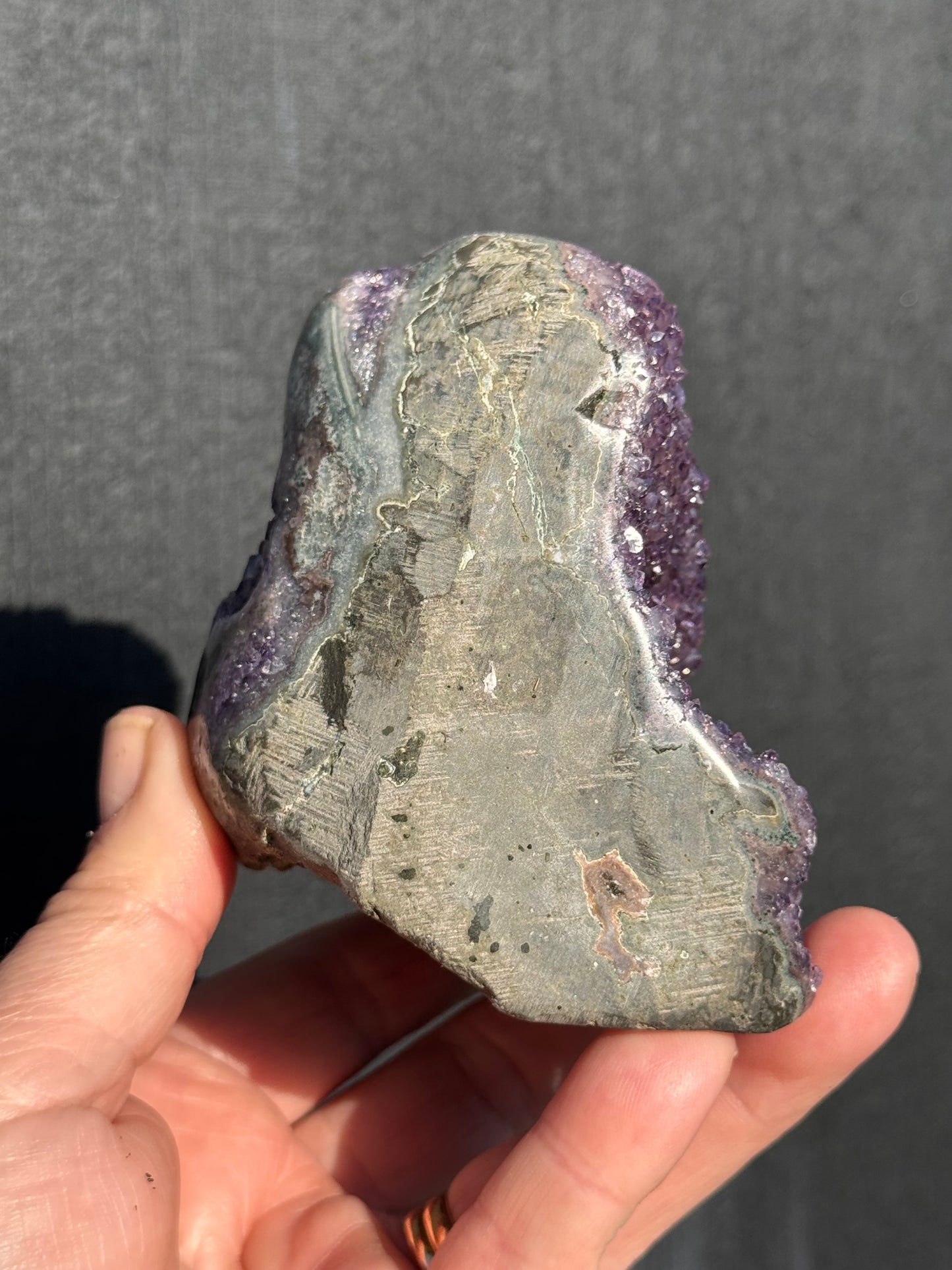 Amethyst Cluster cut base - Naturally one of a kind