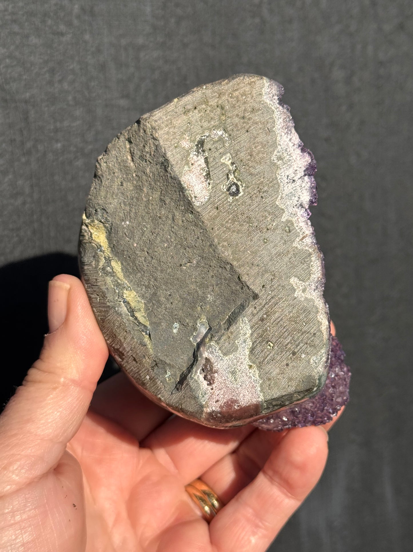Amethyst Cluster cut base - Naturally one of a kind