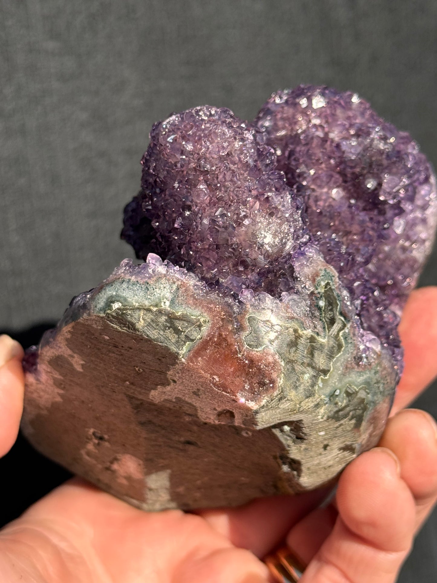 Amethyst Cluster cut base - Naturally one of a kind