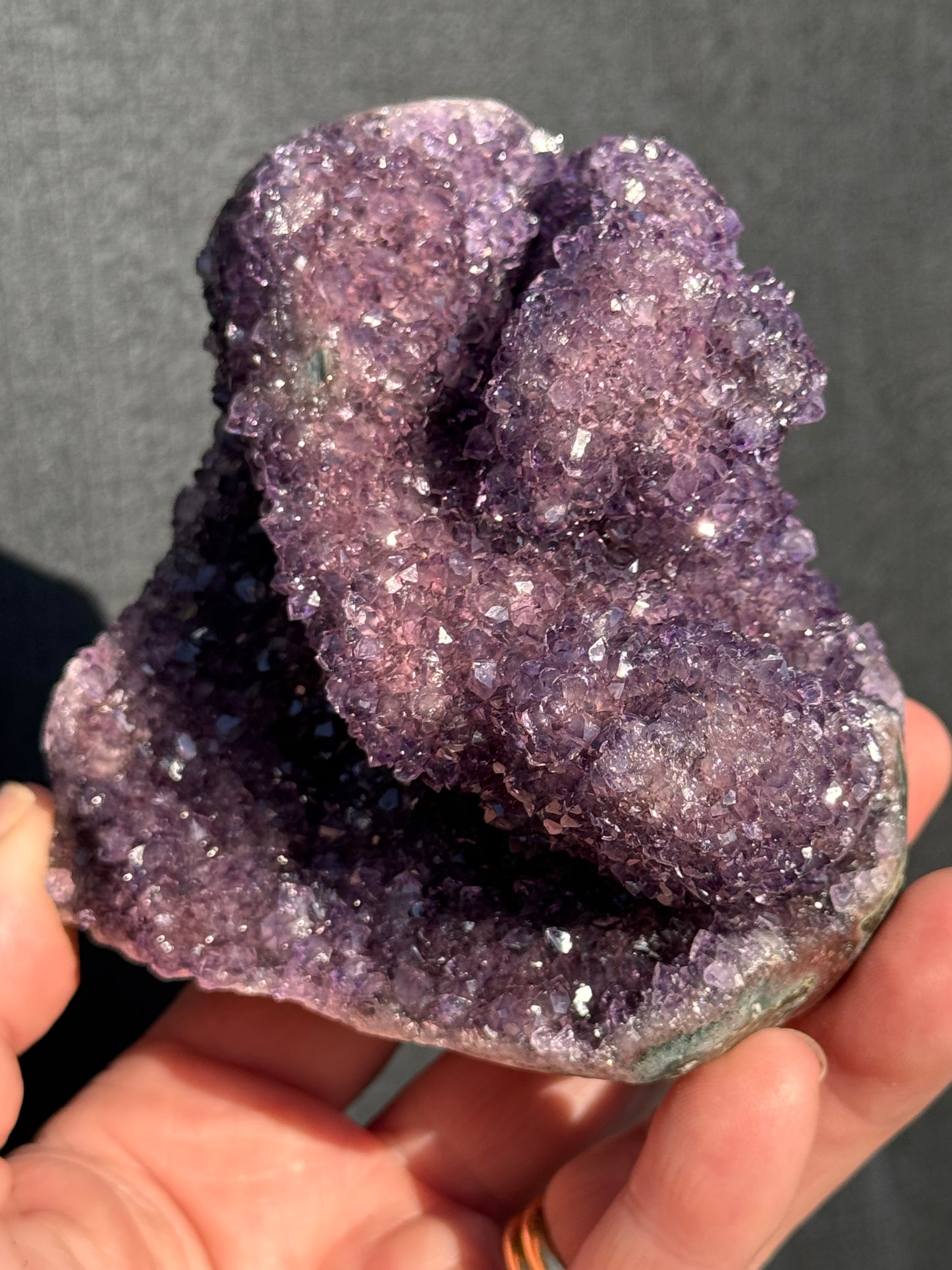 Amethyst Cluster cut base - Naturally one of a kind