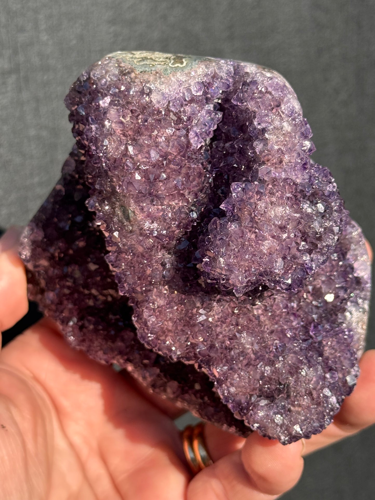 Amethyst Cluster cut base - Naturally one of a kind