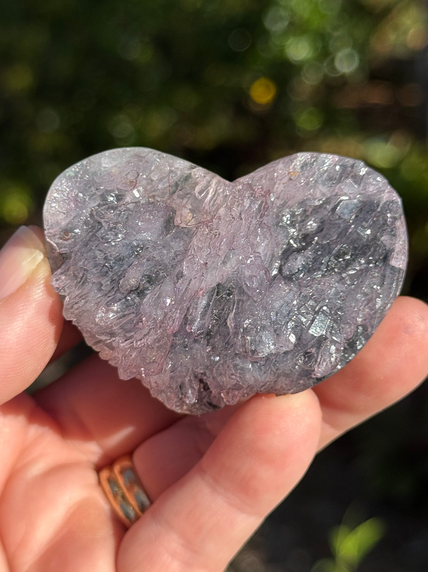 Amethyst Flower Heart