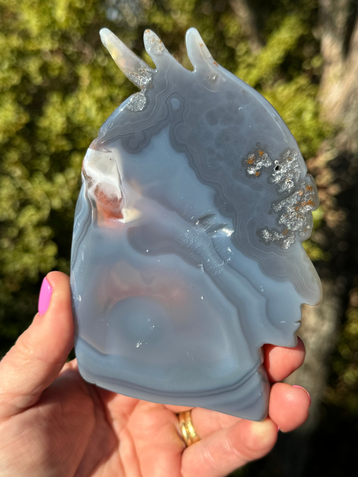 Agate Indigenous American Head