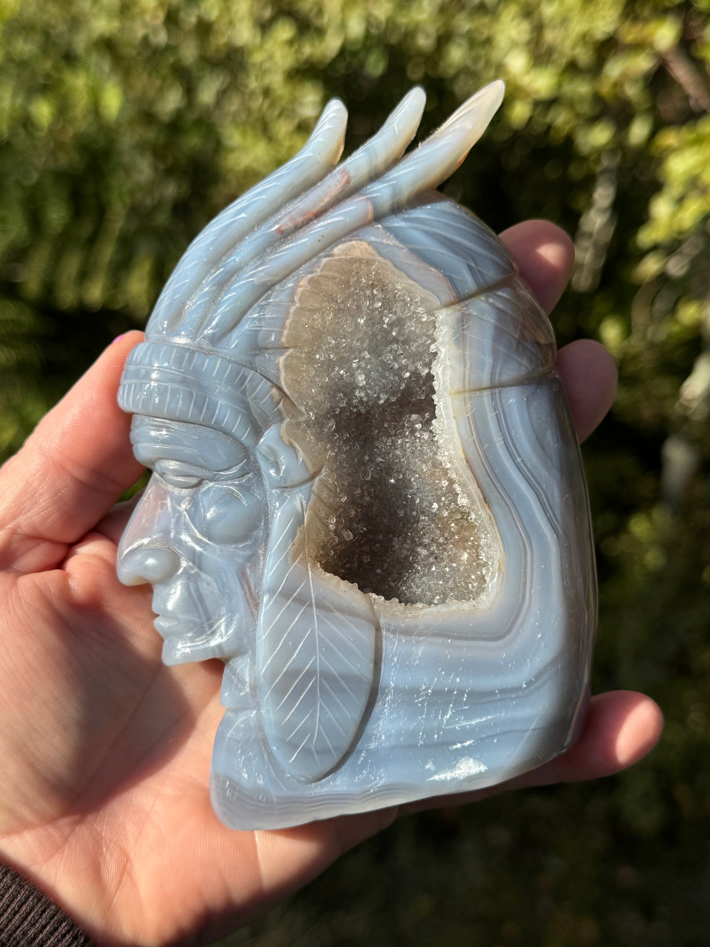 Agate Indigenous American Head