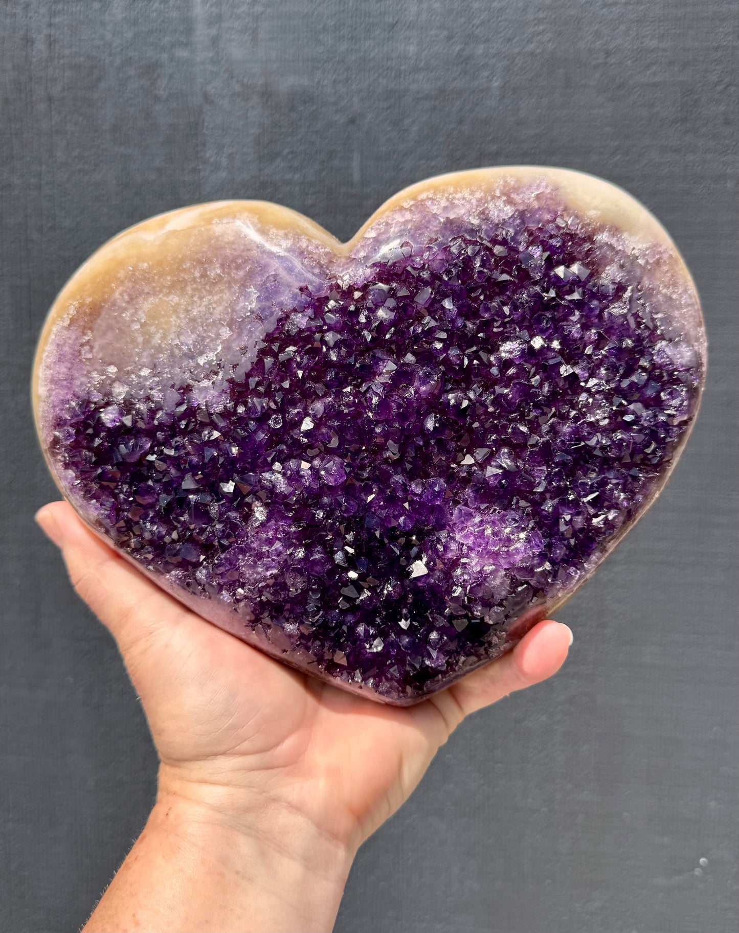Uruguay Amethyst Cluster Heart - Large