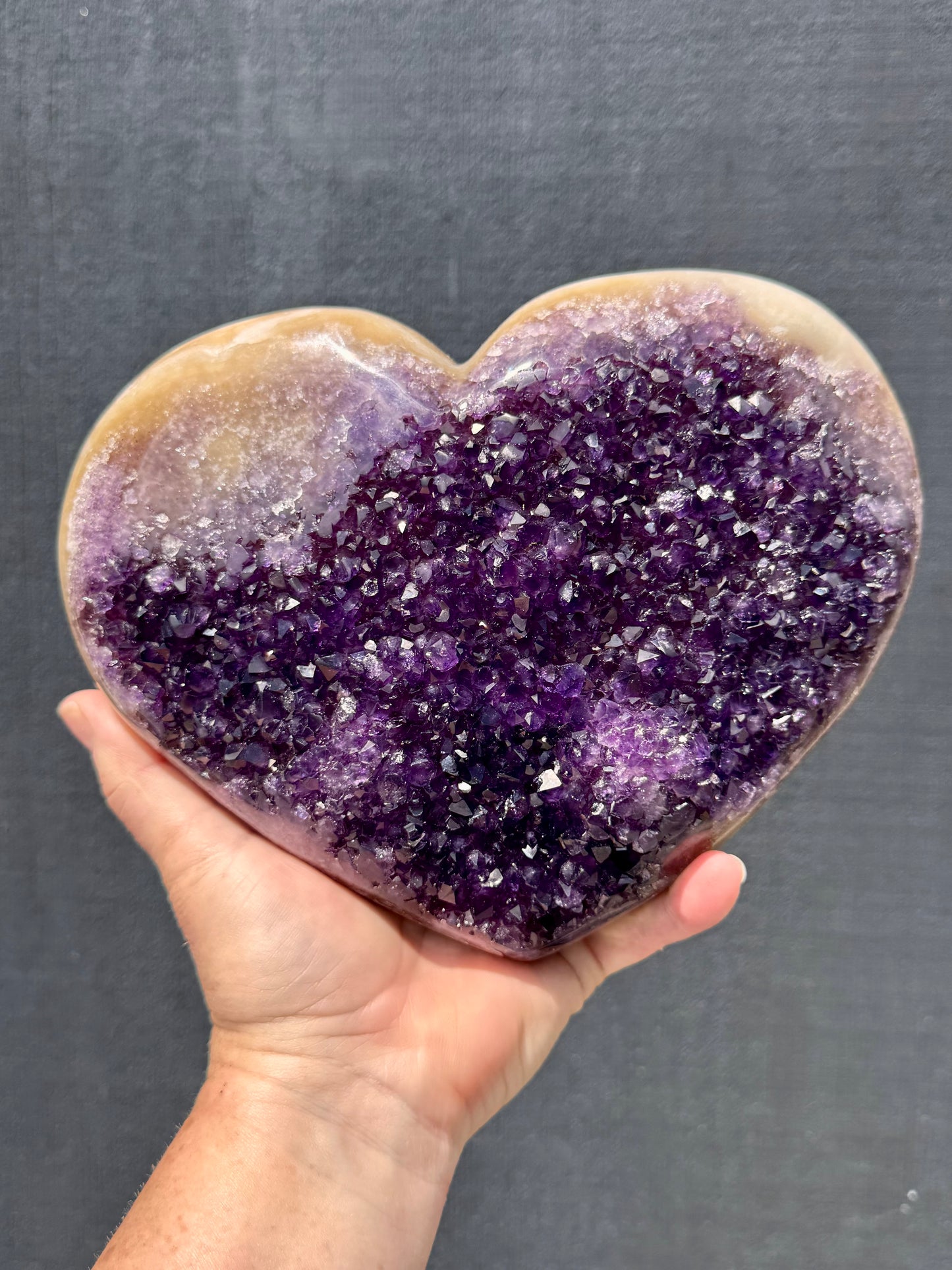 Uruguay Amethyst Cluster Heart - Large