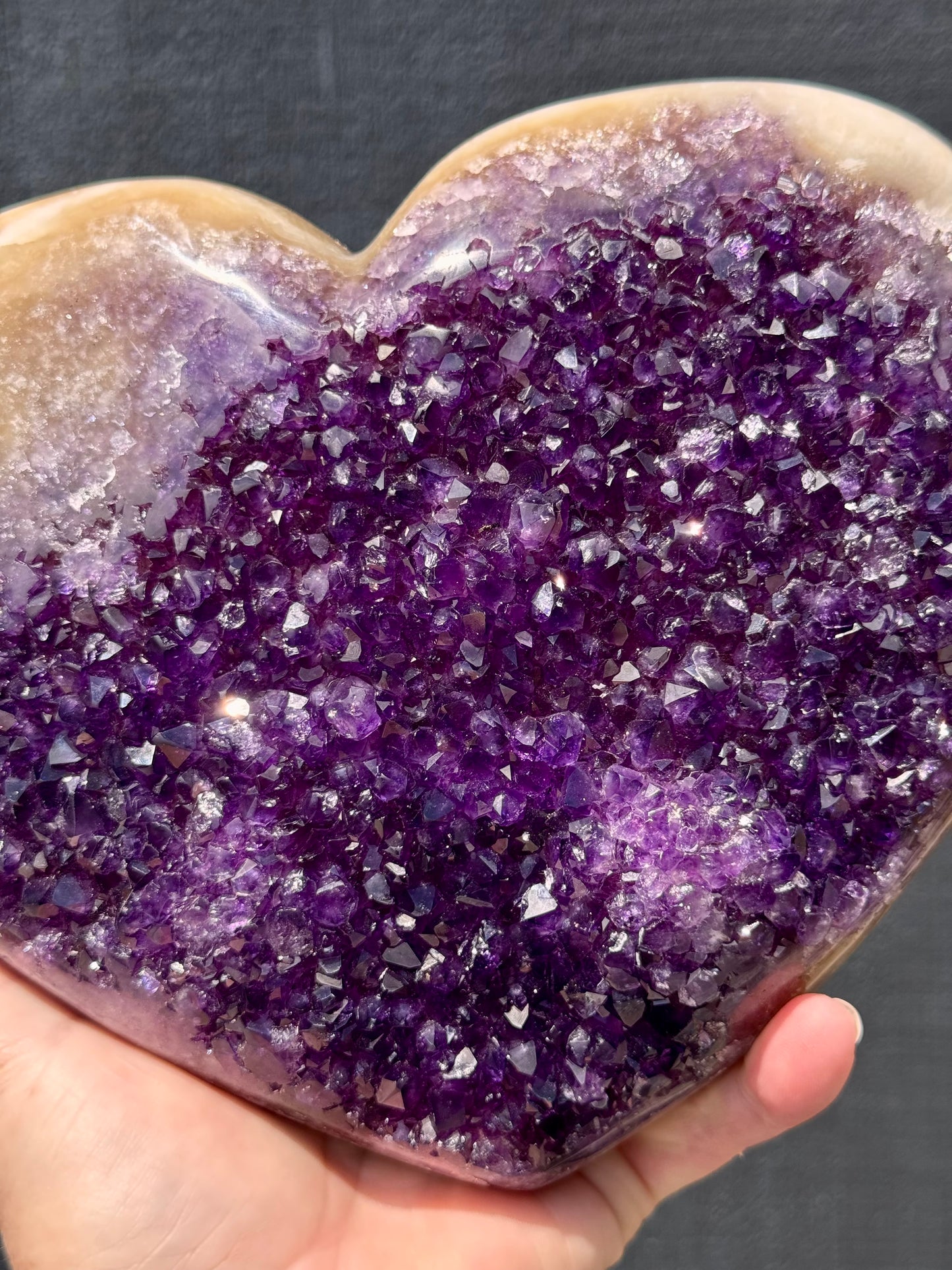 Uruguay Amethyst Cluster Heart - Large