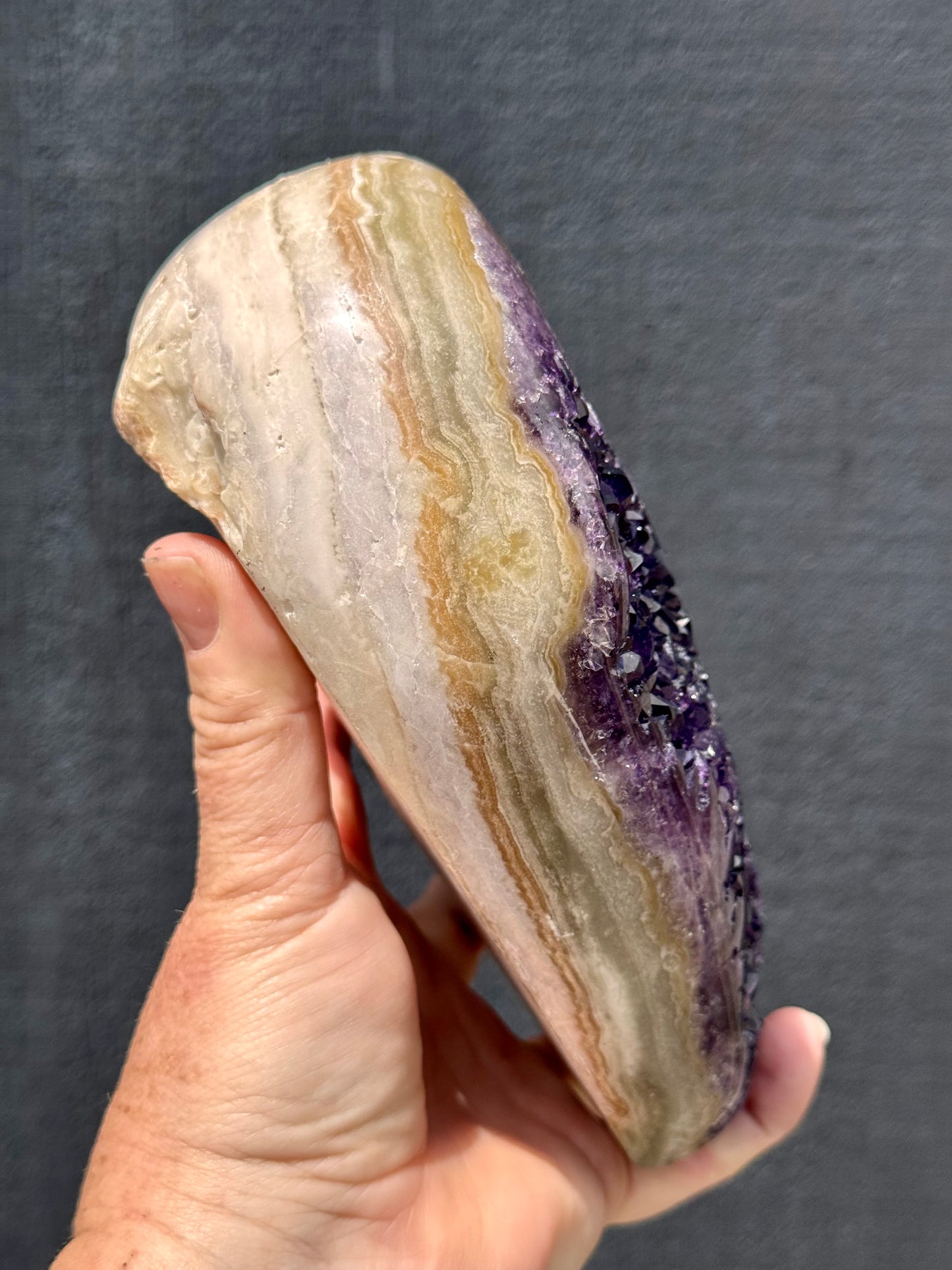 Uruguay Amethyst Cluster Heart - Large