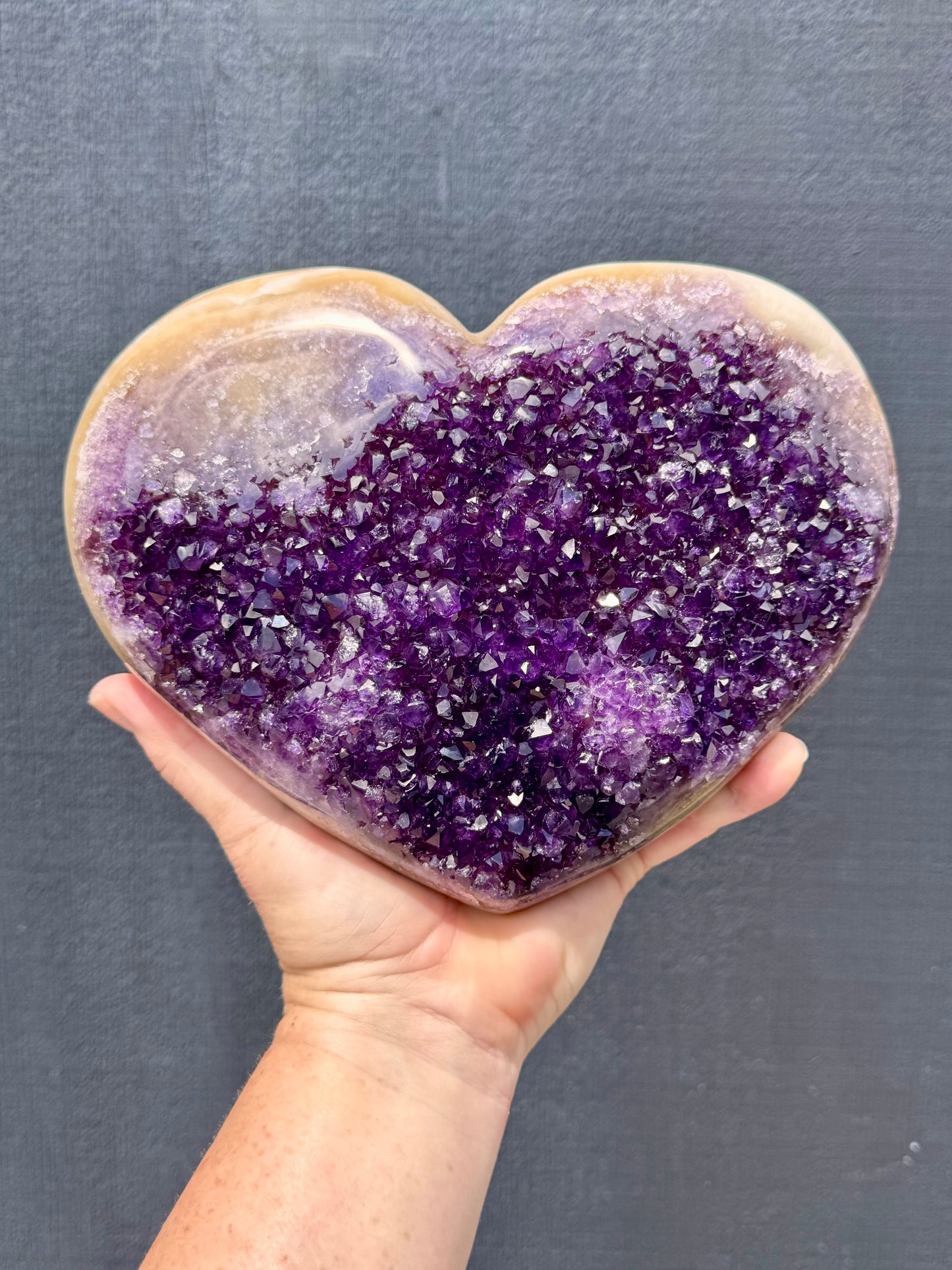 Uruguay Amethyst Cluster Heart - Large