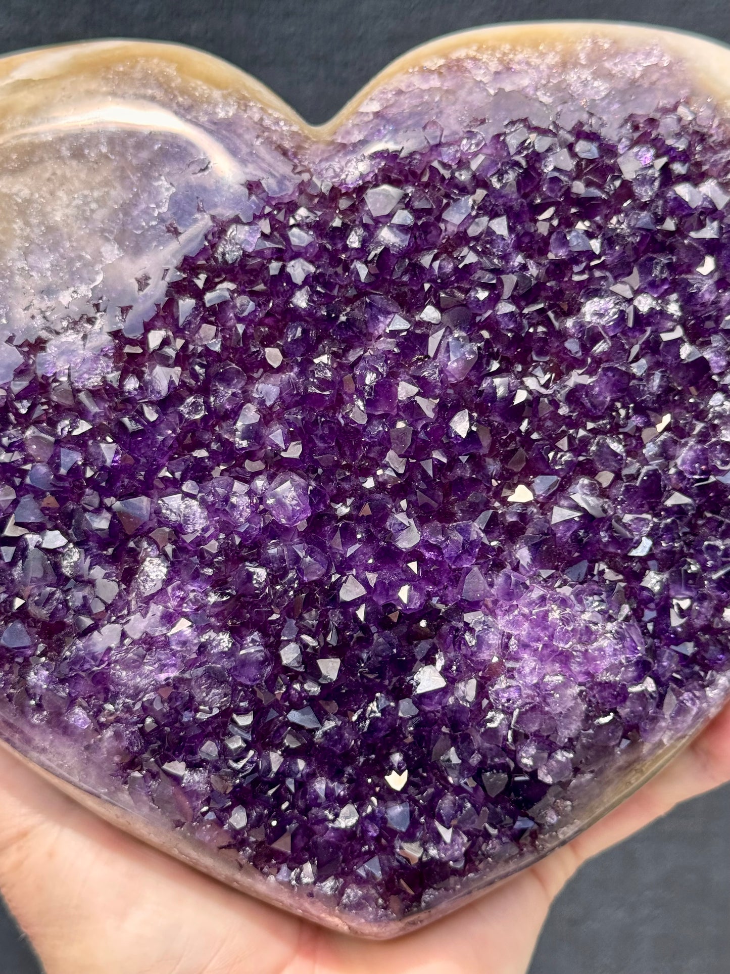 Uruguay Amethyst Cluster Heart - Large