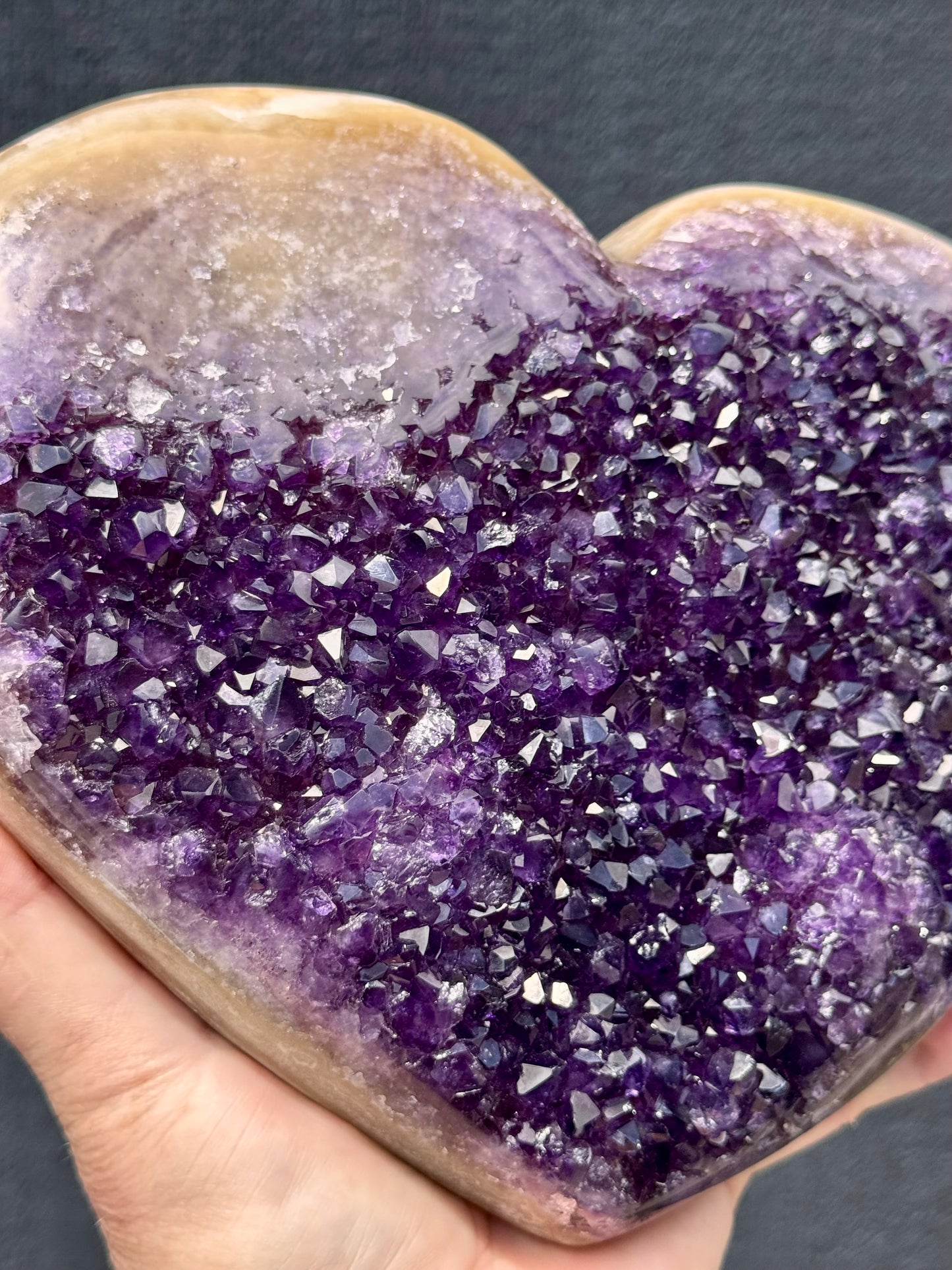Uruguay Amethyst Cluster Heart - Large