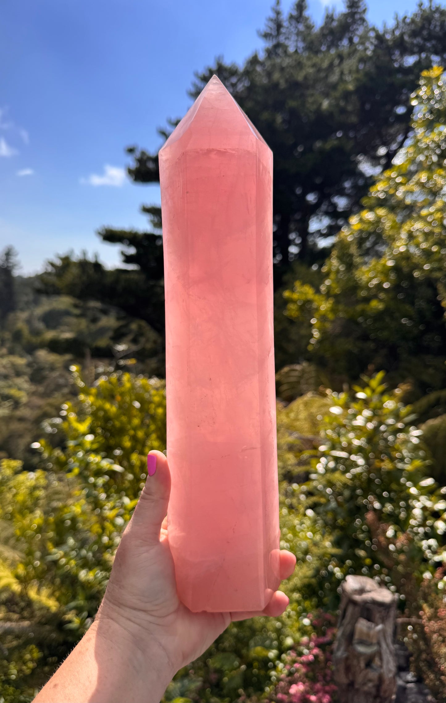 Rose Quartz Tower - Extra Large