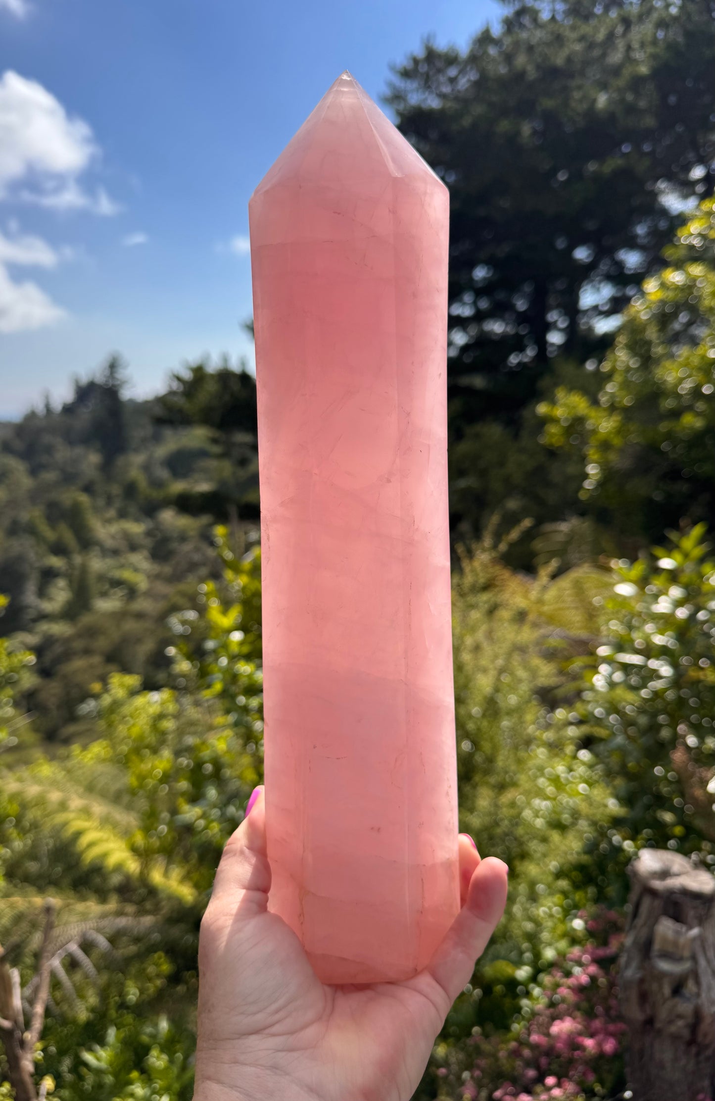 Rose Quartz Tower - Extra Large