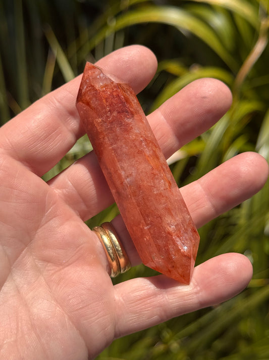 Red Fire Quartz Double Terminated Point