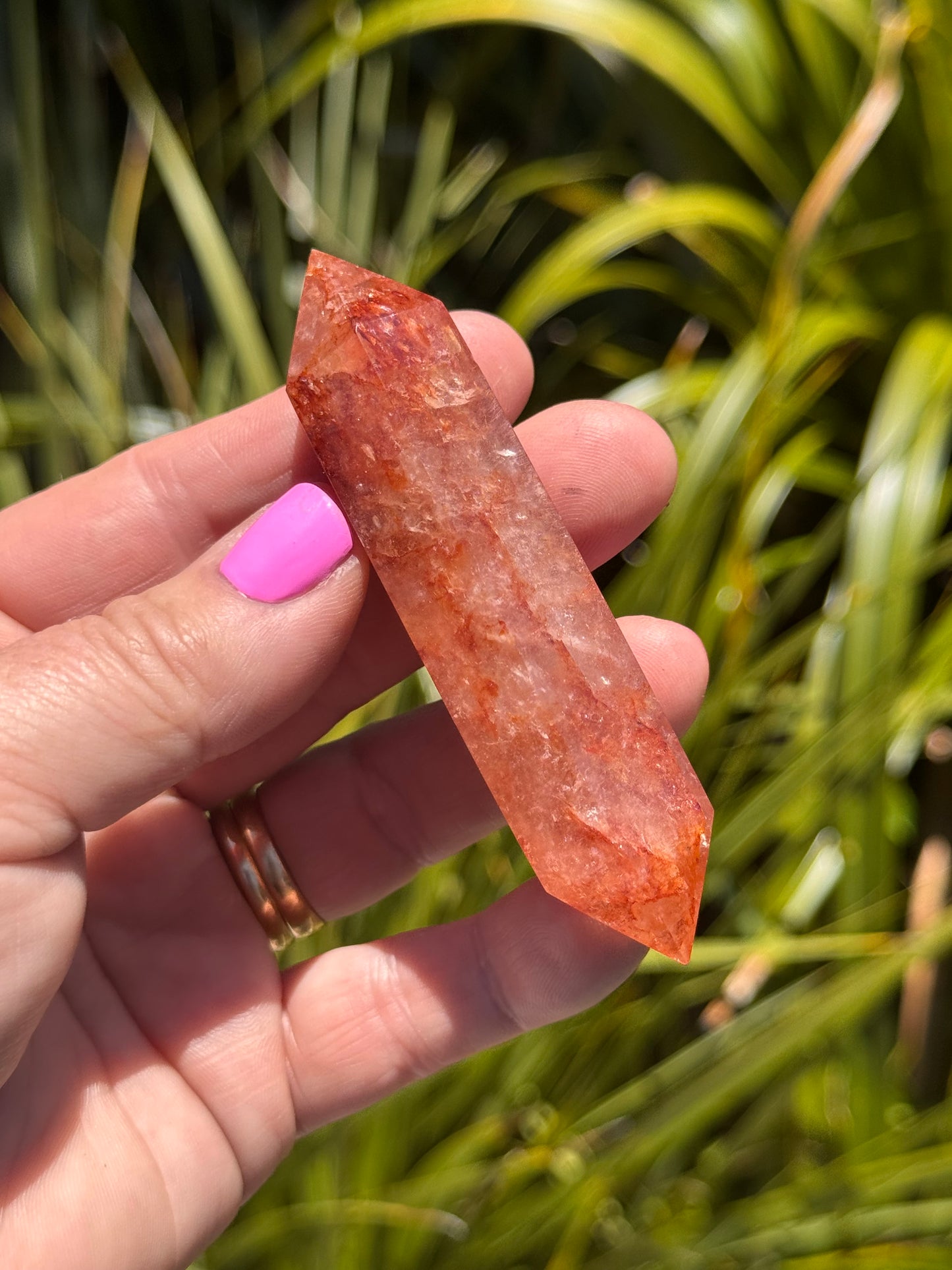 Red Fire Quartz Double Terminated Point
