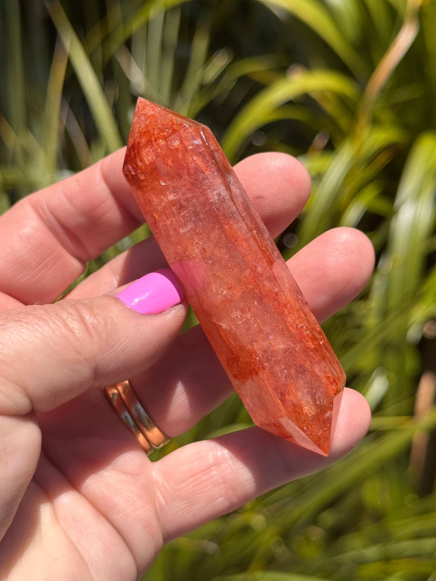 Red Fire Quartz Double Terminated Point