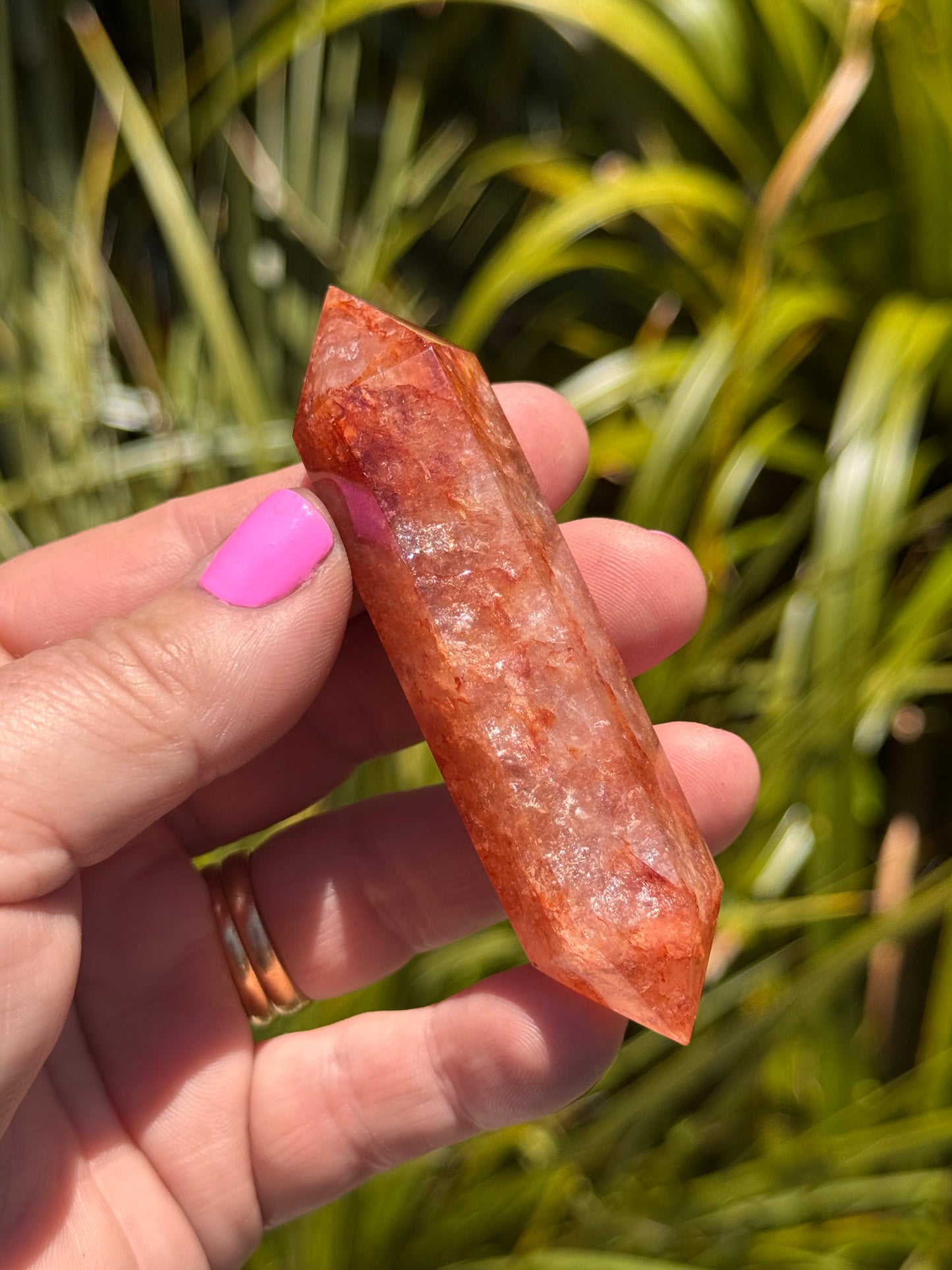 Red Fire Quartz Double Terminated Point