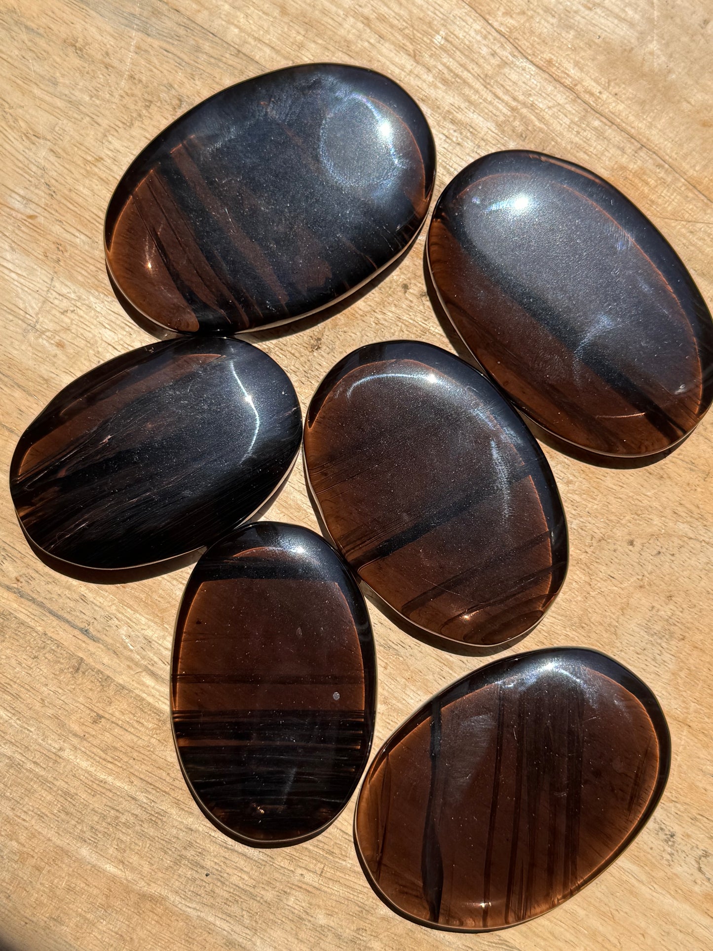 Midnight Lace Obsidian Palm Stones 40g to 50g