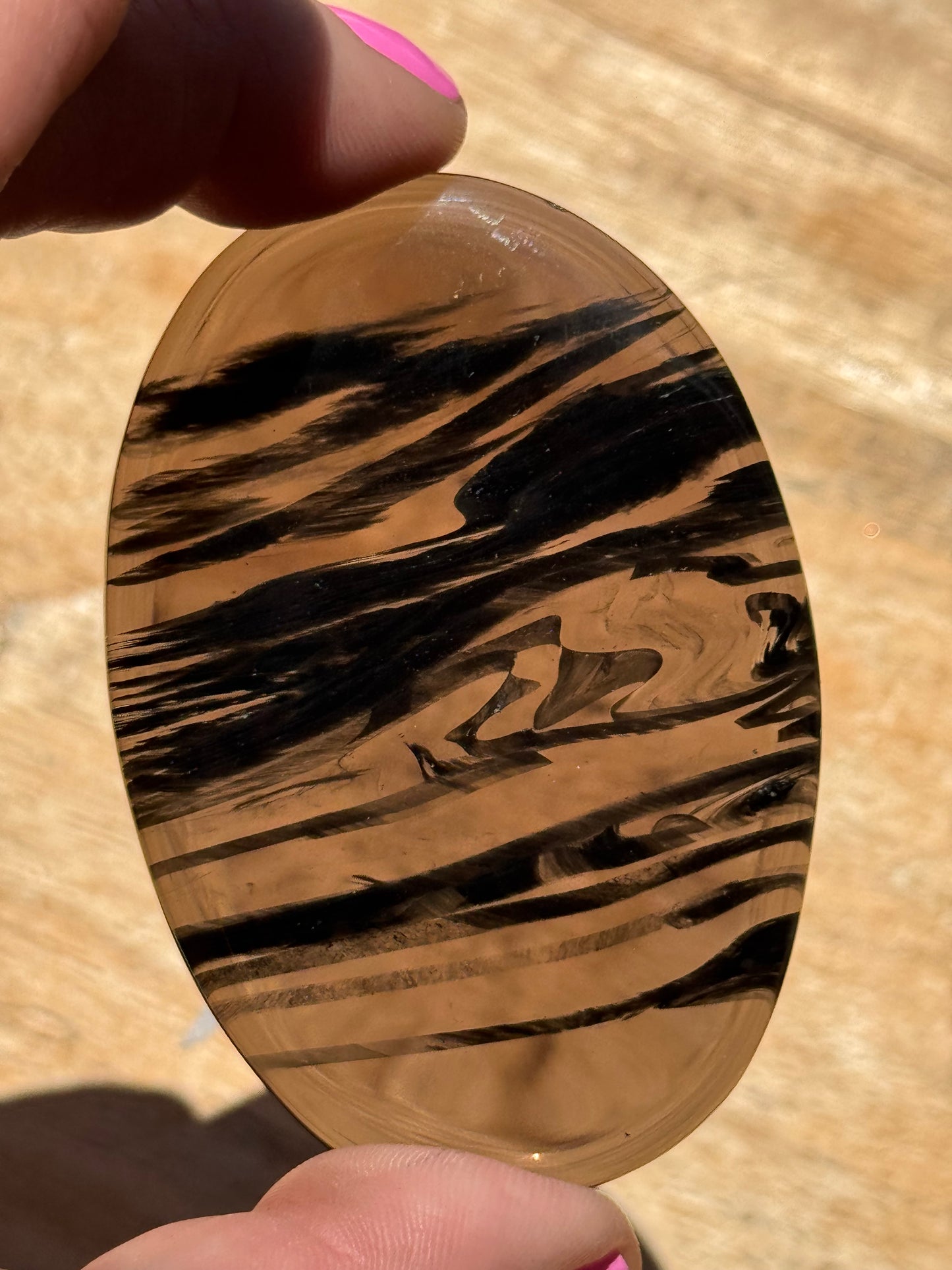 Midnight Lace Obsidian Palm Stones 55g