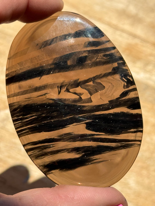 Midnight Lace Obsidian Palm Stones 55g