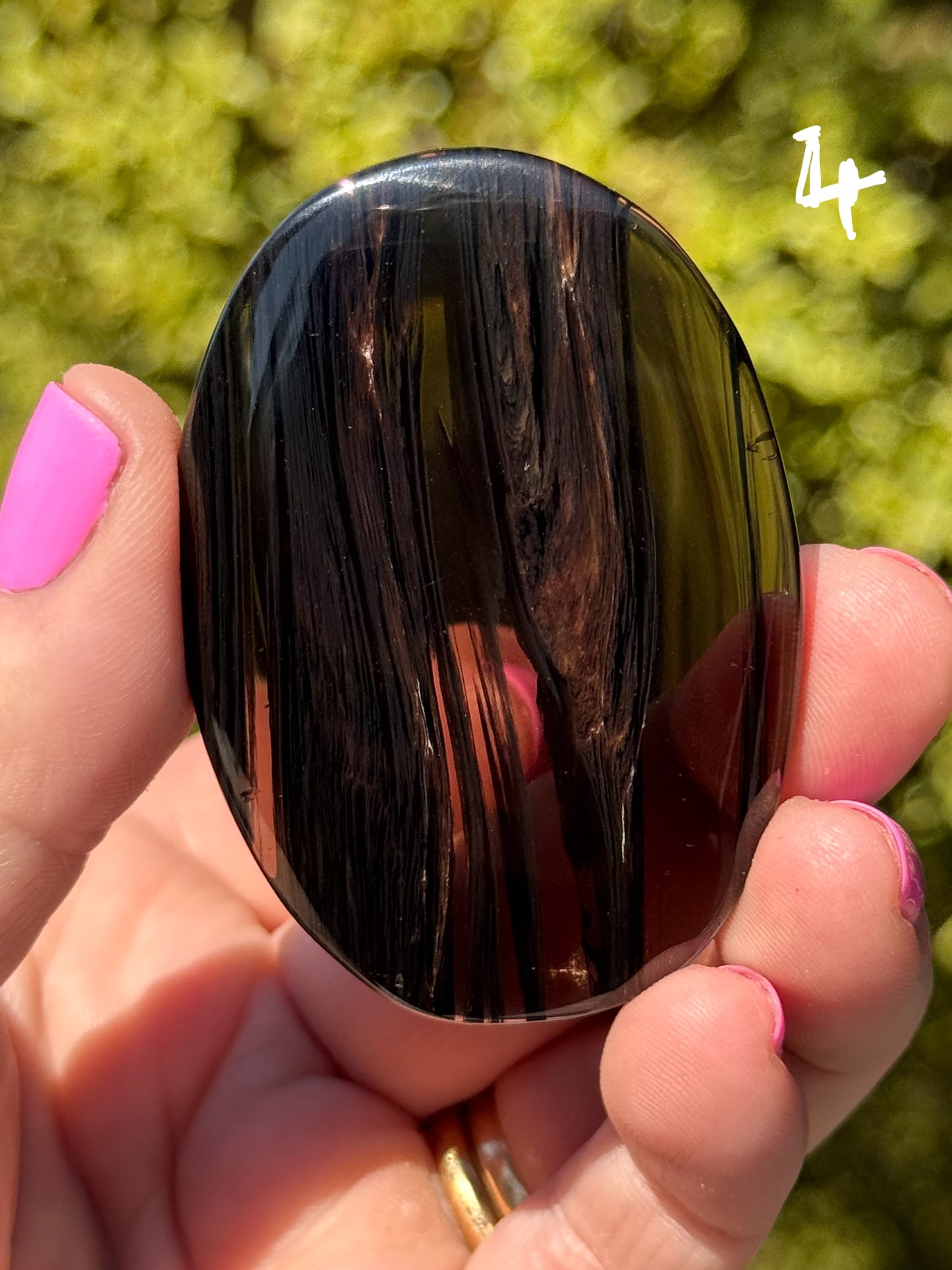 Midnight Lace Obsidian Palm Stones 40g to 50g