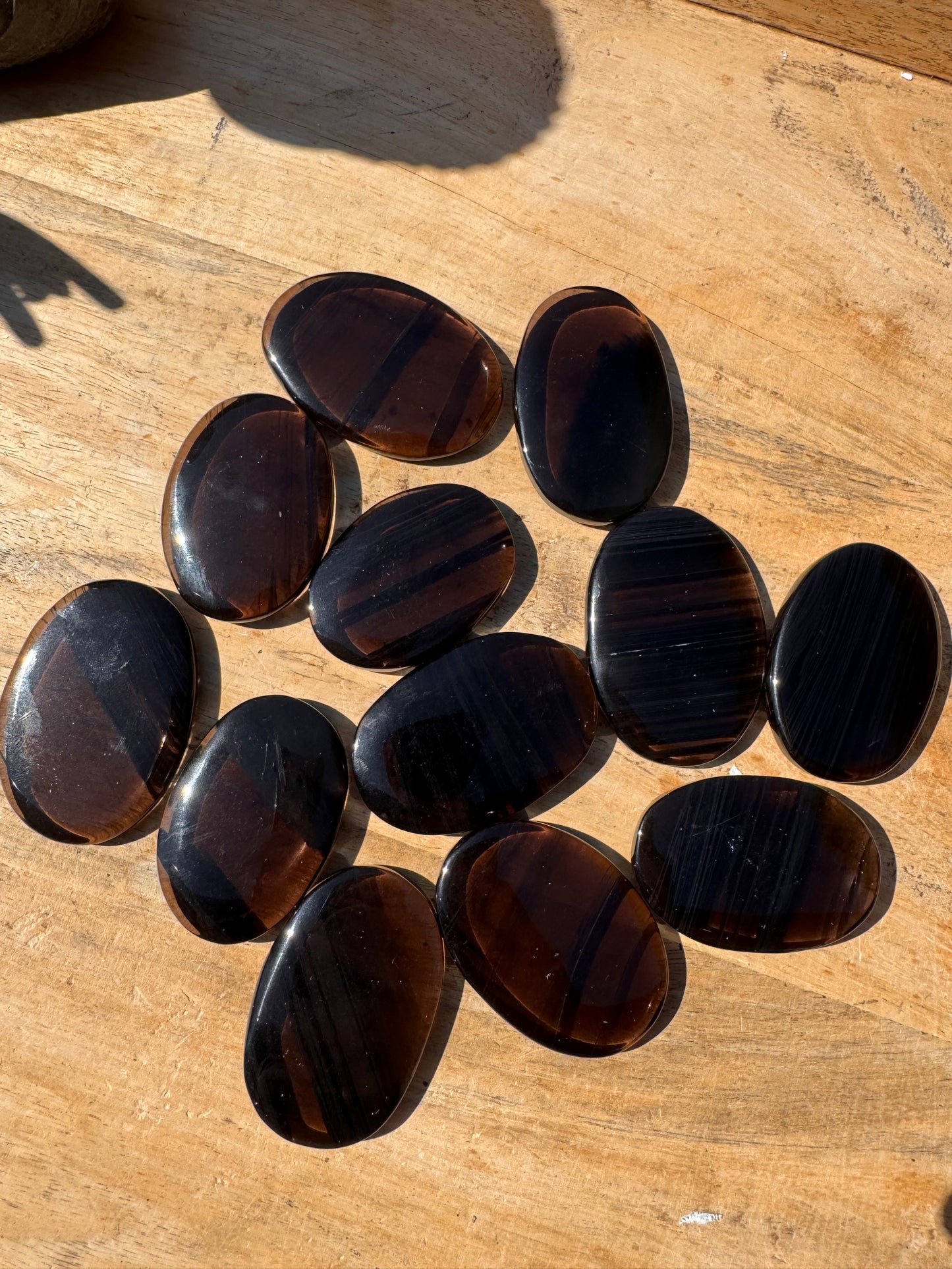 Midnight Lace Obsidian Palm Stones 30g to 40g
