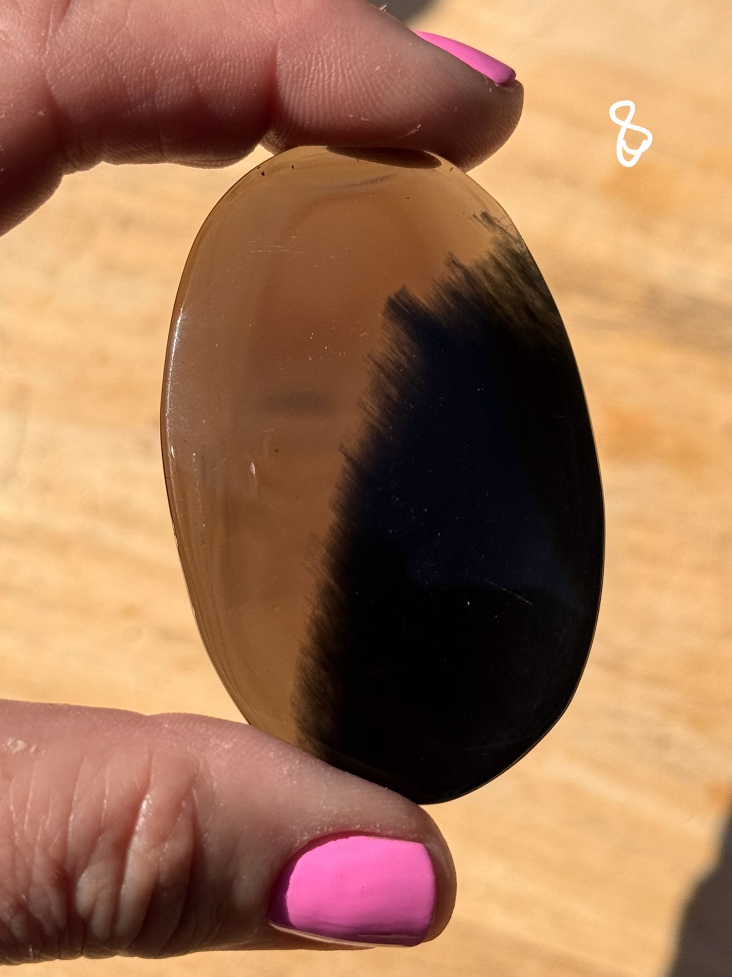 Midnight Lace Obsidian Palm Stones 30g to 40g