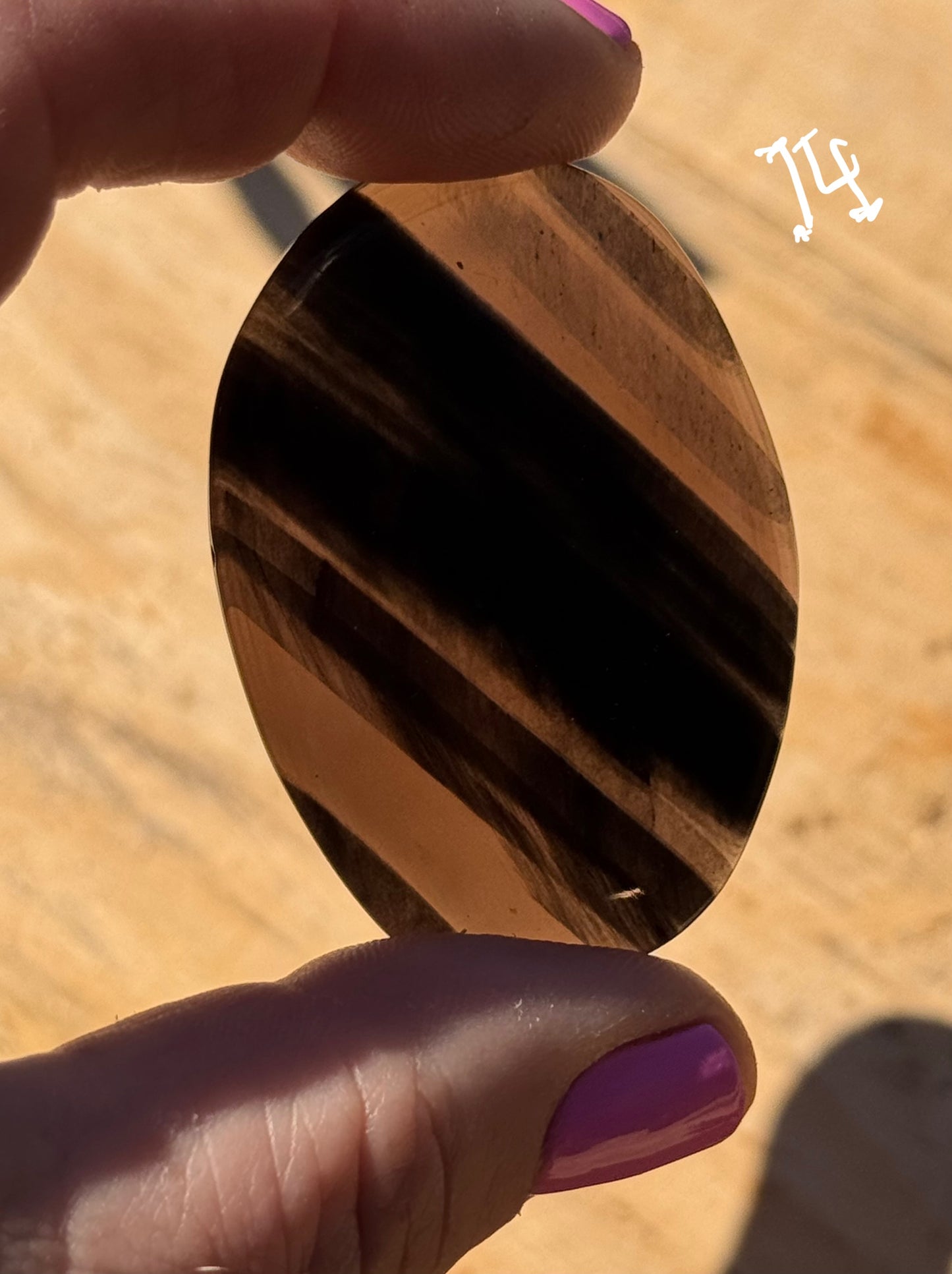 Midnight Lace Obsidian Palm Stones 20g to 30g