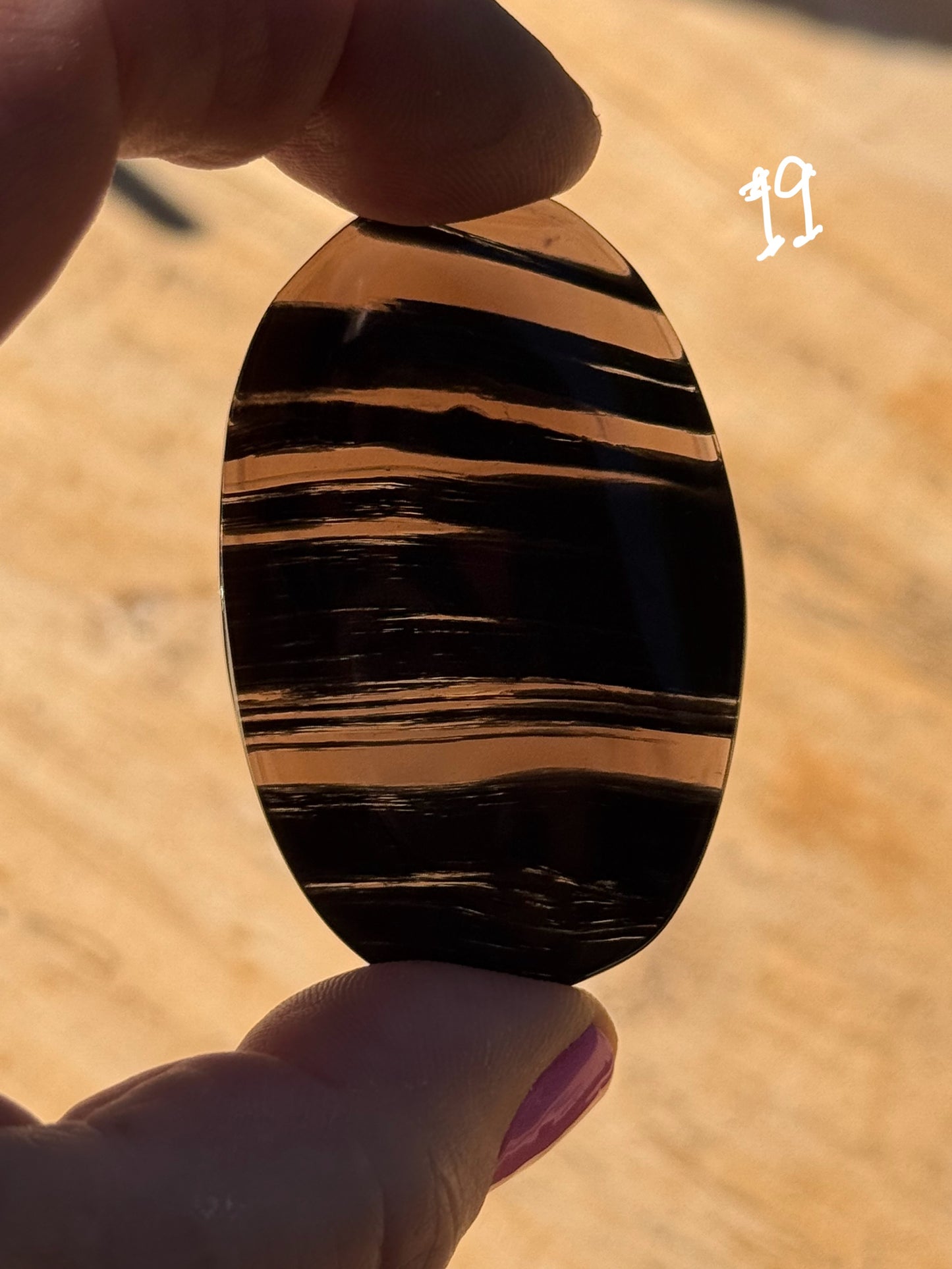 Midnight Lace Obsidian Palm Stones 20g to 30g