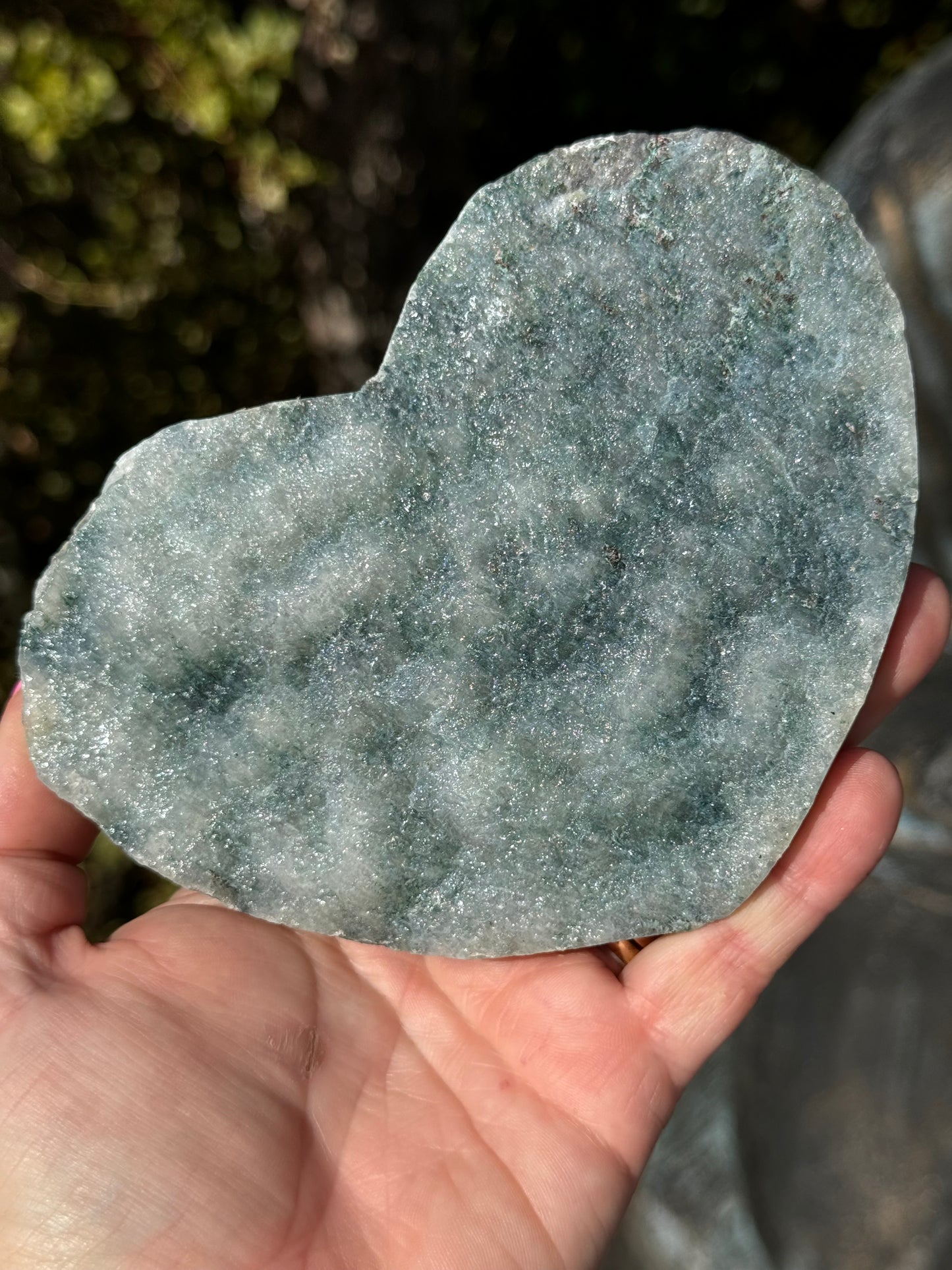 Grey Amethyst Druzy Heart