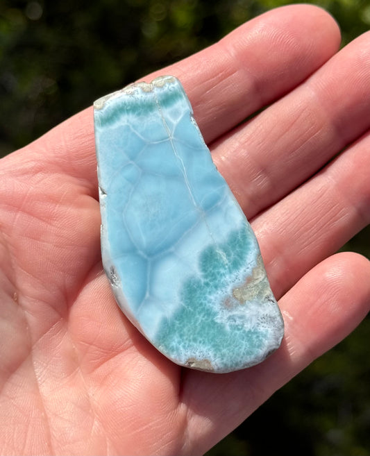 Larimar, Semi Polished Piece