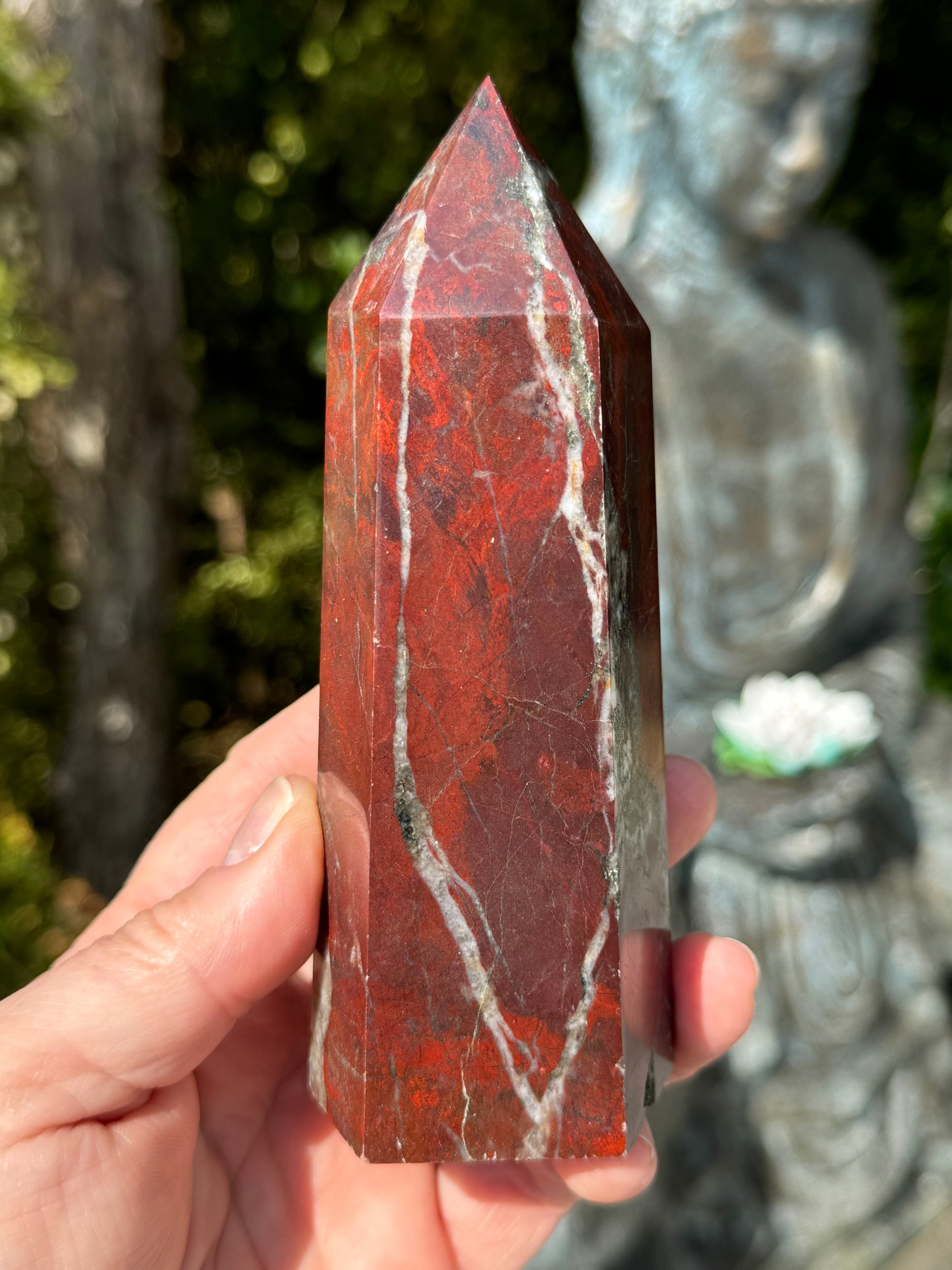 Brecciated Red Jasper Tower