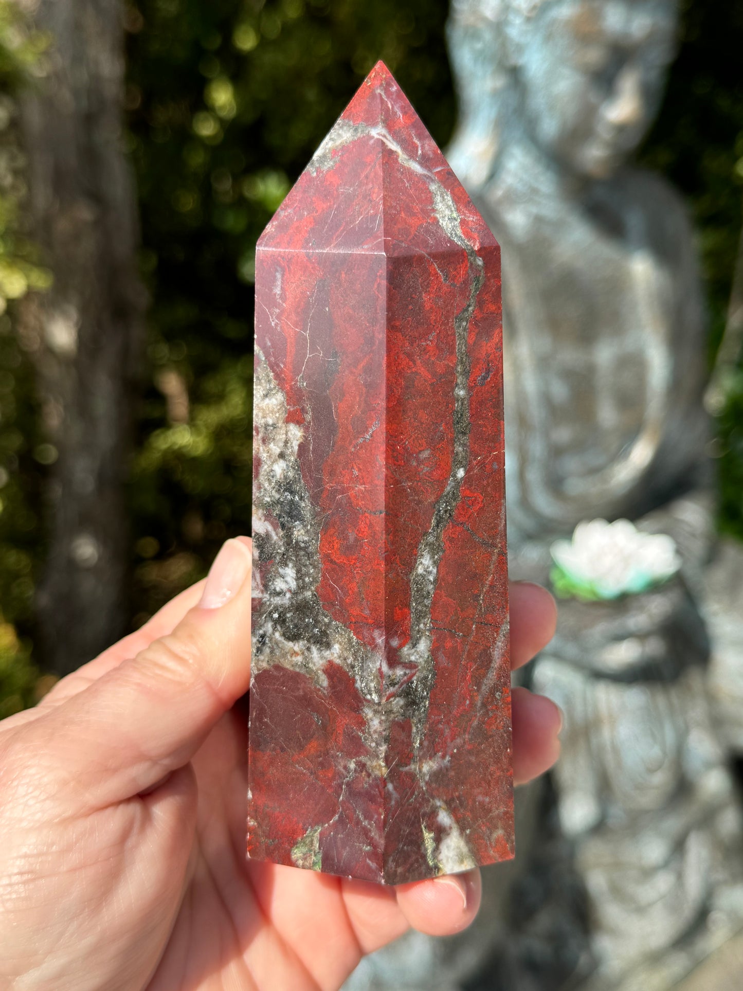 Brecciated Red Jasper Tower