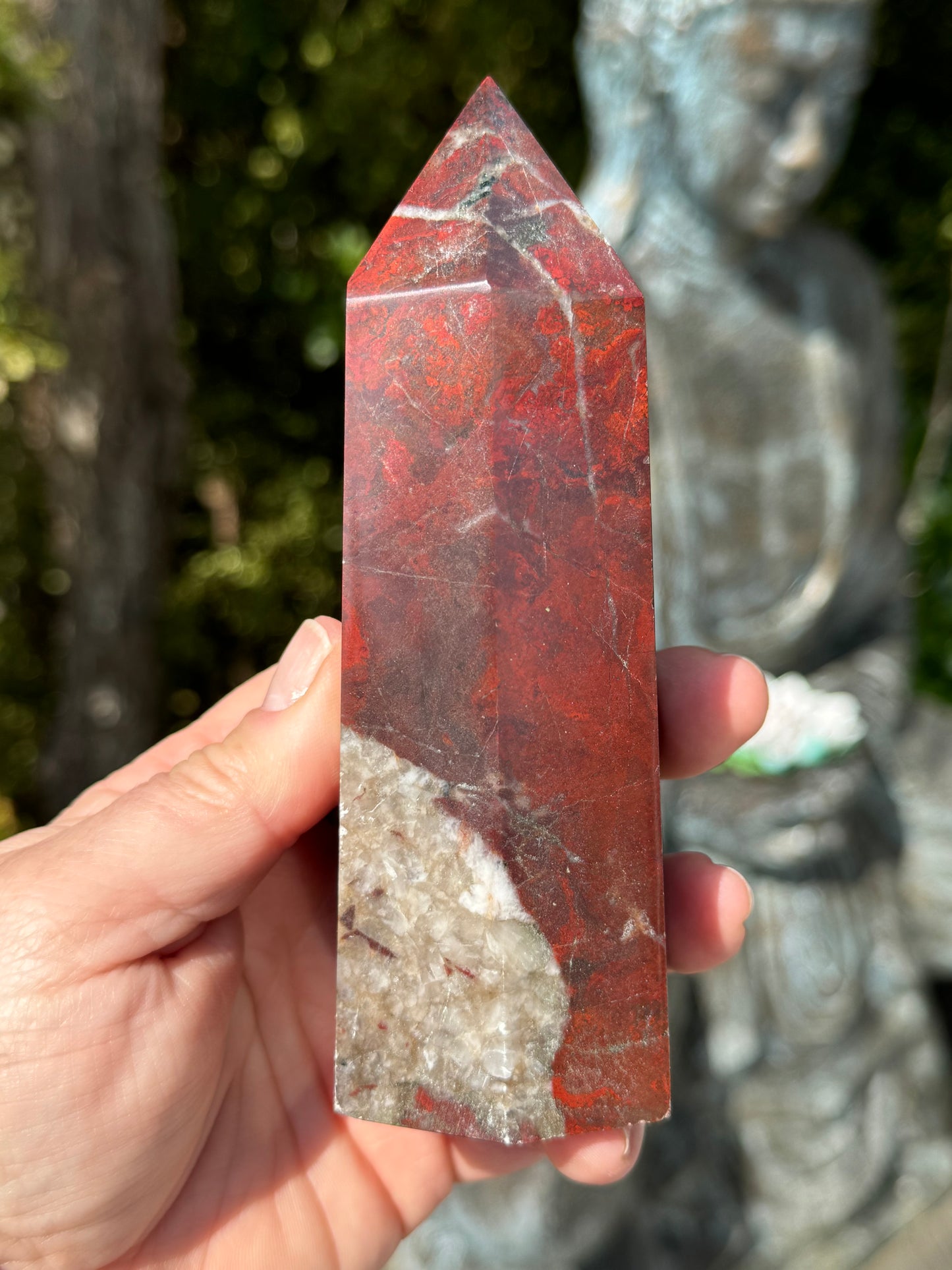 Brecciated Red Jasper Tower