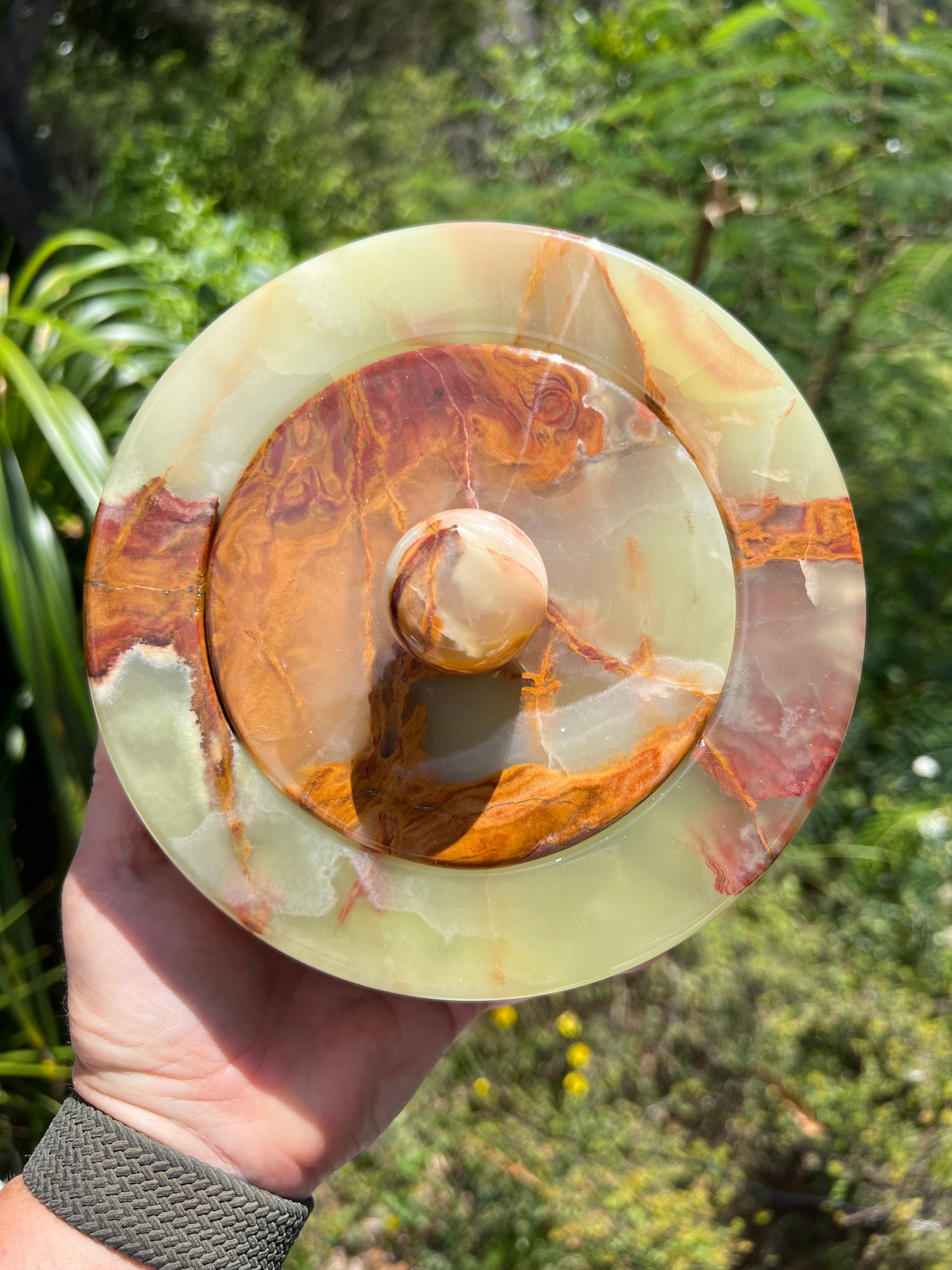 Green Onyx Bowl with Lid