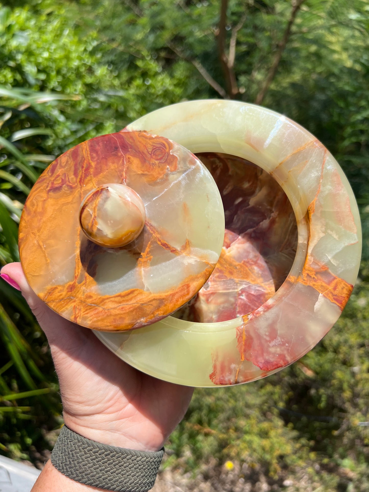 Green Onyx Bowl with Lid