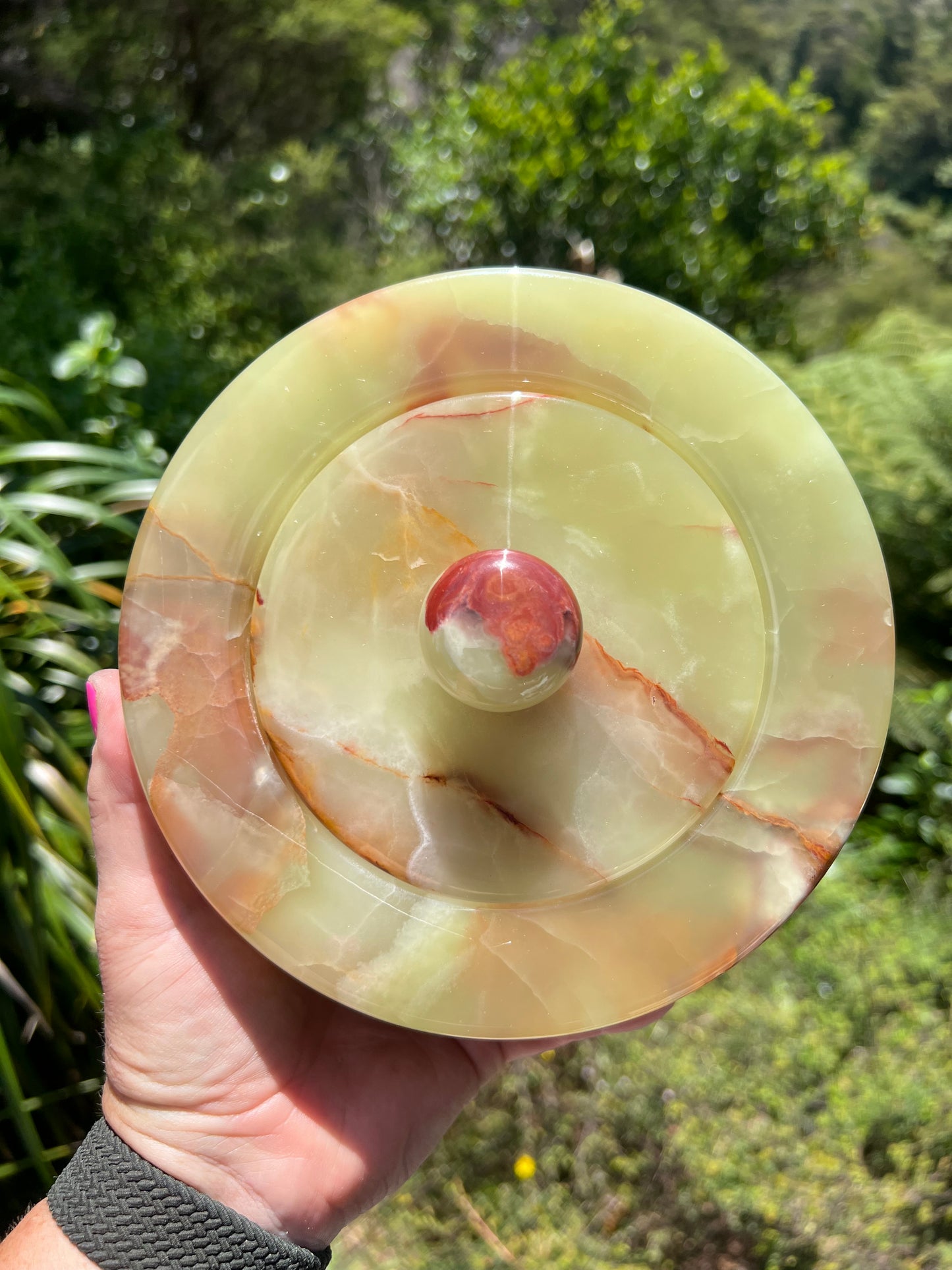 Green Onyx Bowl with Lid