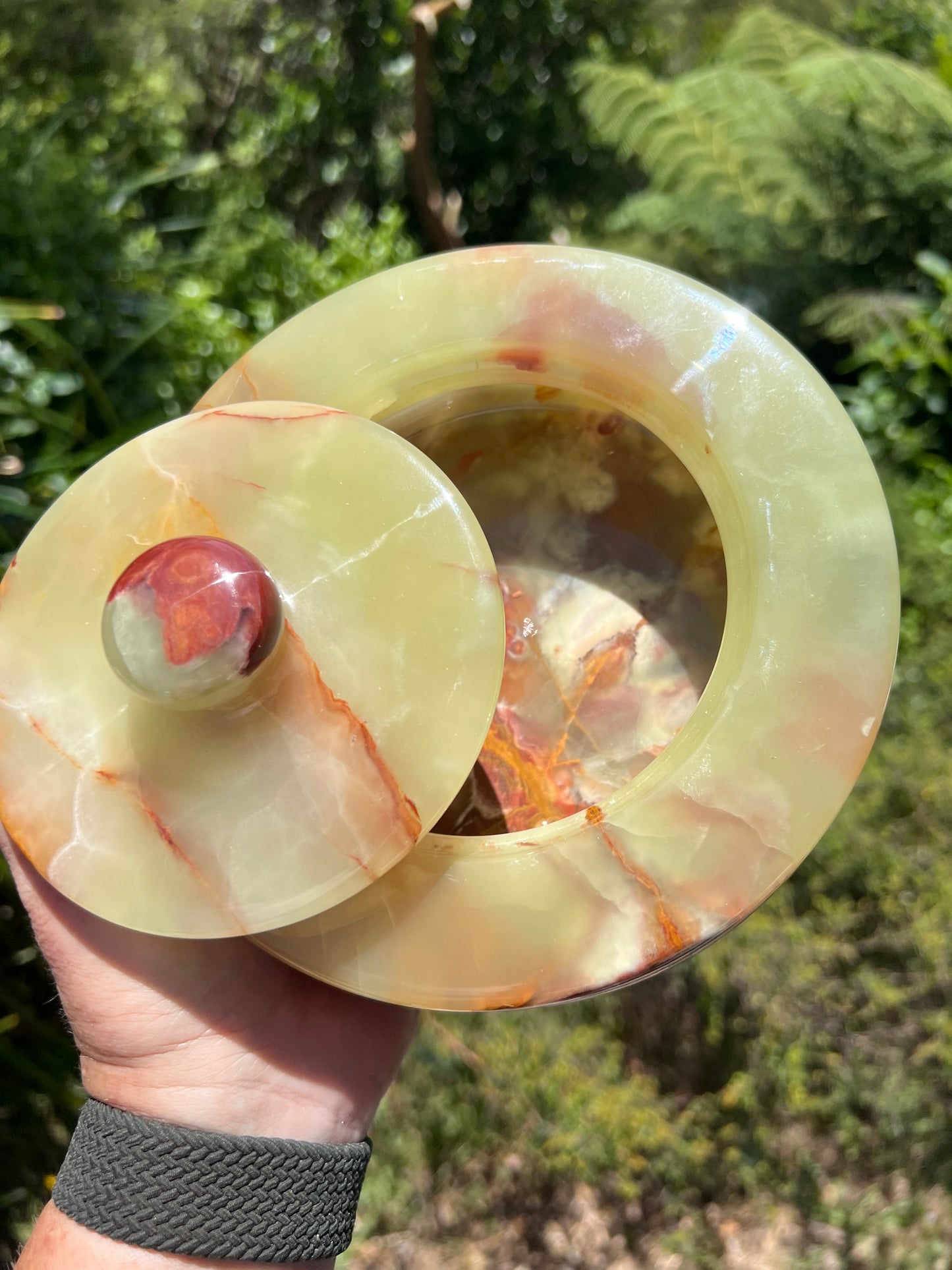 Green Onyx Bowl with Lid