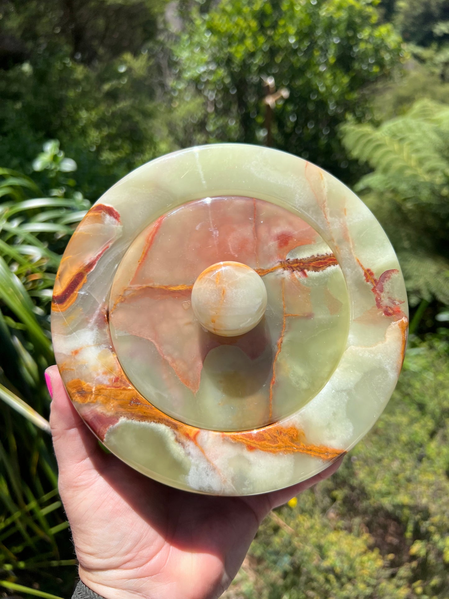 Green Onyx Bowl with Lid