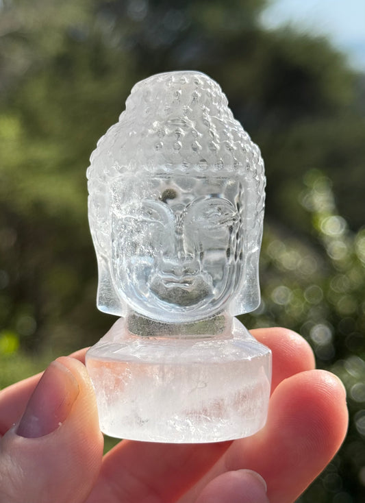 Clear Quartz Carved Buddha