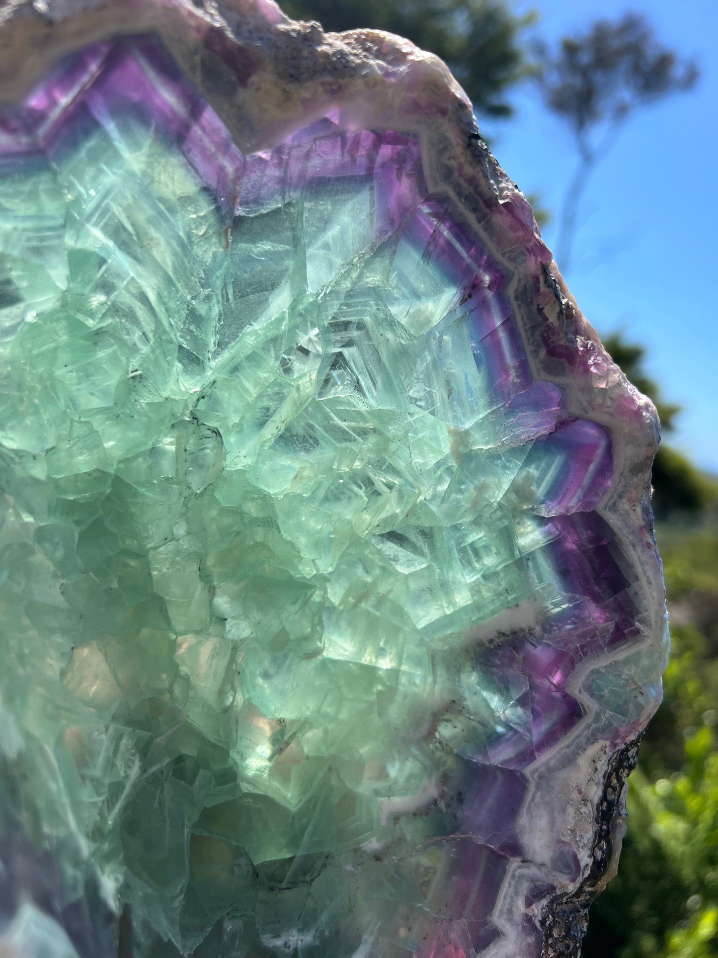 Rainbow Fluorite Carved Bowl, Mexican