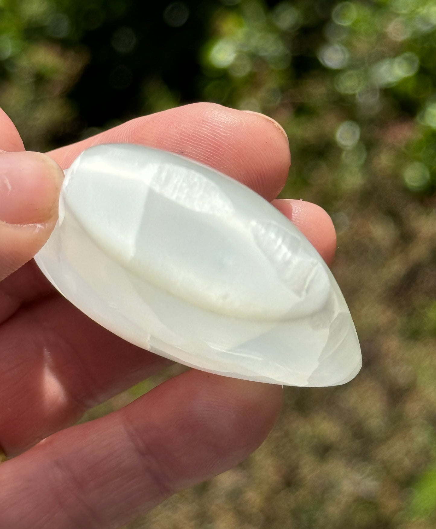 White Calcite Heart