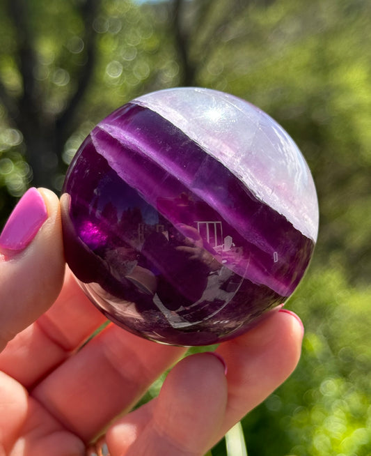 RESERVED FOR LIZZIE Purple Fluorite Sphere