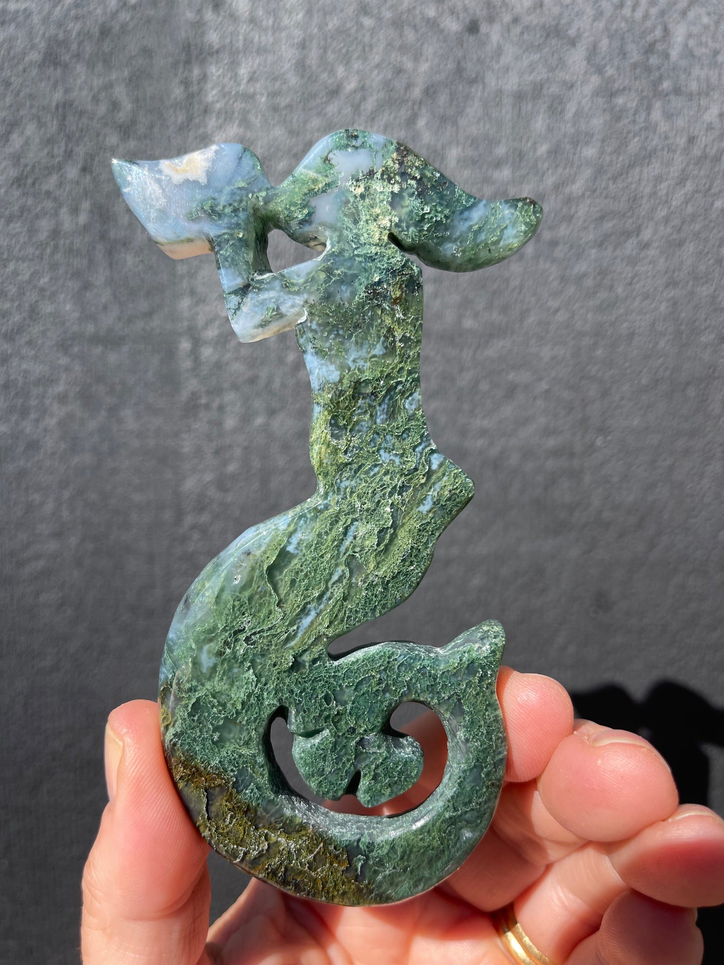 Moss Agate Mermaid